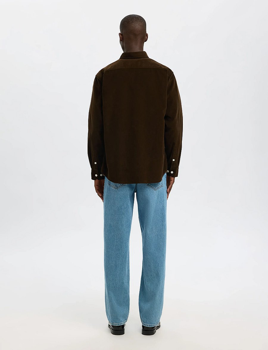 Selected - SLMREGCOLE DANNI CORD BD LS SHIRT NOOS - cordhemden - demitasse - 2