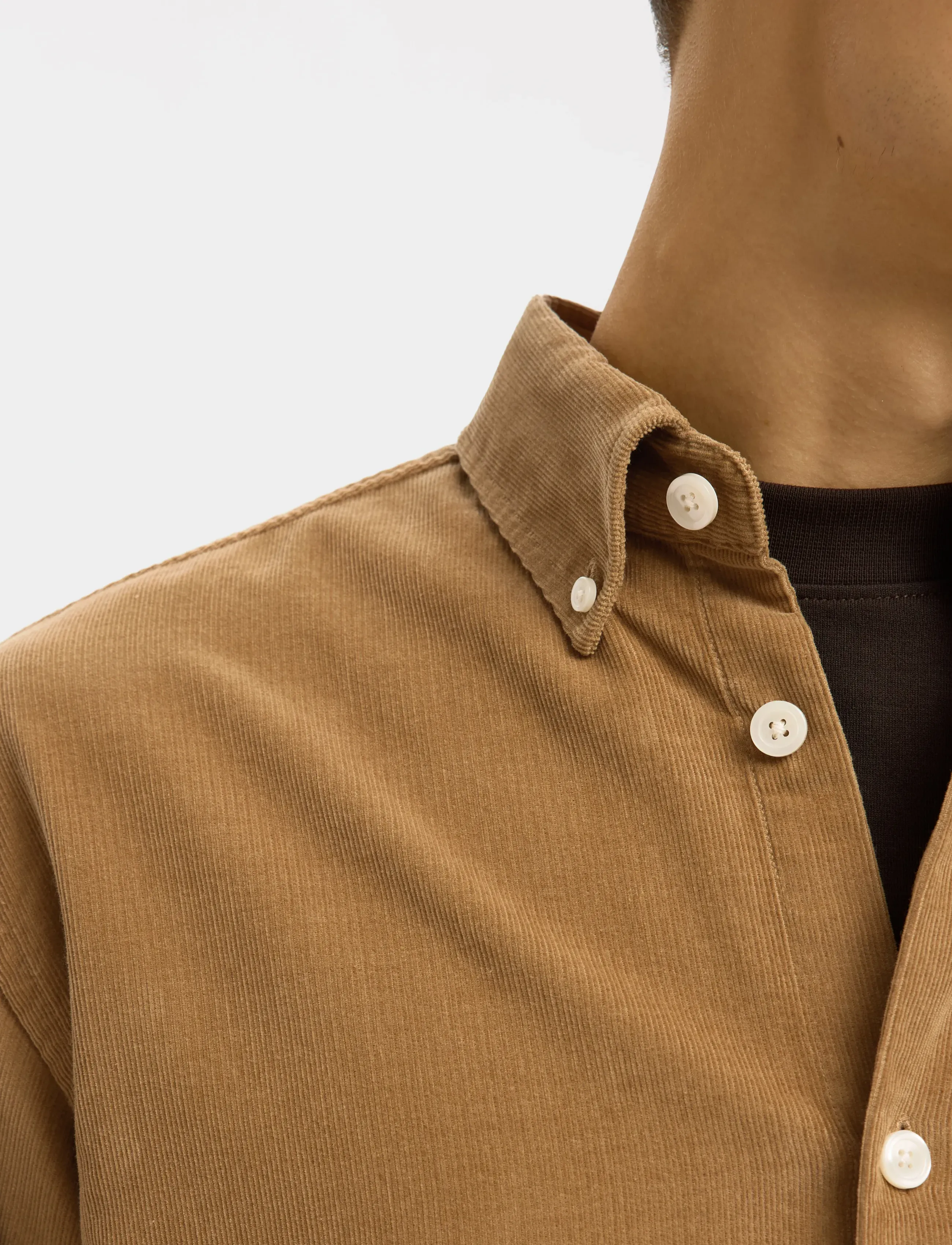 Selected - SLMREGCOLE DANNI CORD BD LS SHIRT NOOS - fløjlsskjorter - kelp - 5