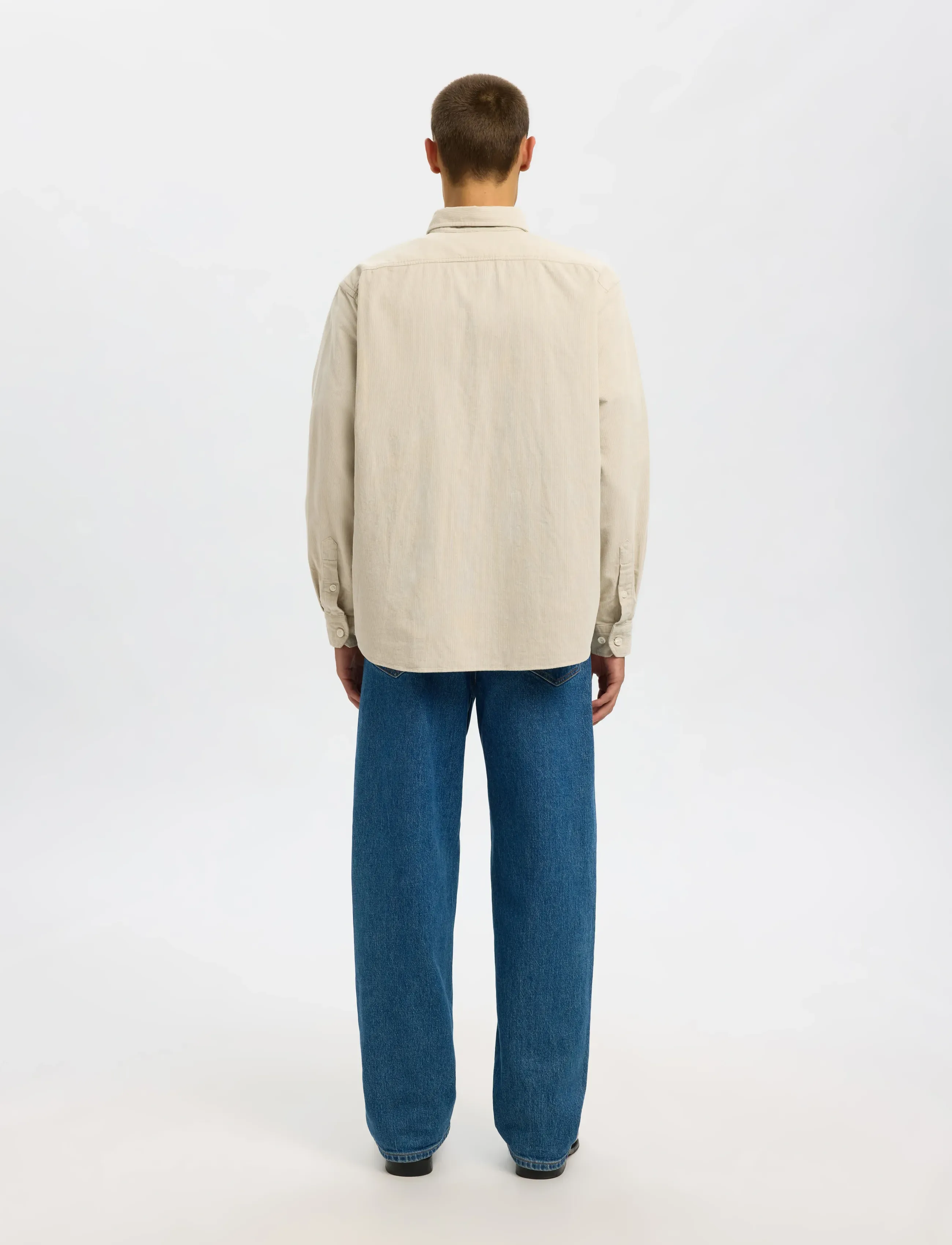 Selected - SLMREGCOLE DANNI CORD BD LS SHIRT NOOS - fløjlsskjorter - moonstruck - 2