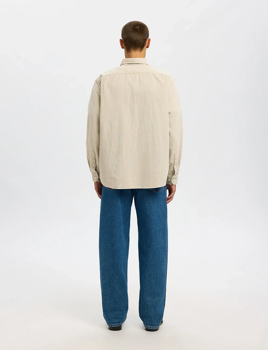 Selected - SLMREGCOLE DANNI CORD BD LS SHIRT NOOS - fløjlsskjorter - moonstruck - 2