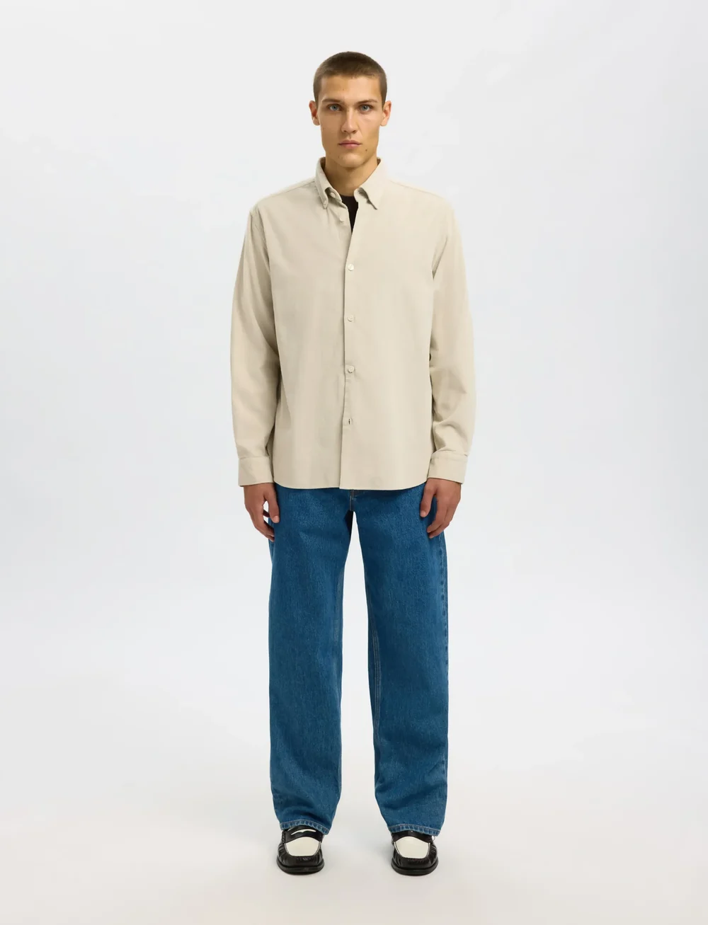 Selected - SLHREGDANNI CORD BD LS SHIRT NOOS - cordhemden - moonstruck - 3