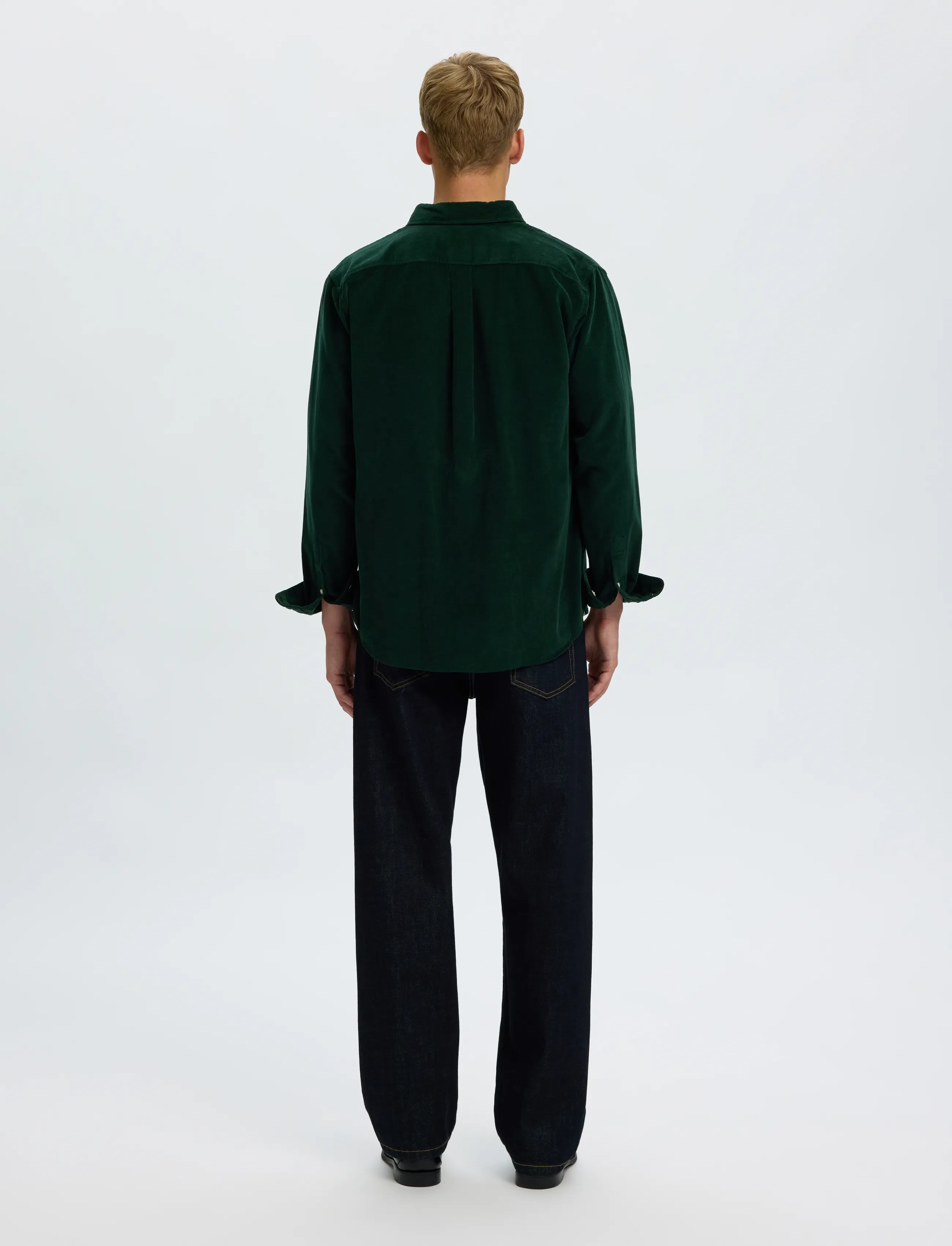 Selected - SLMREGCOLE DANNI CORD BD LS SHIRT NOOS - cordhemden - pine grove - 2
