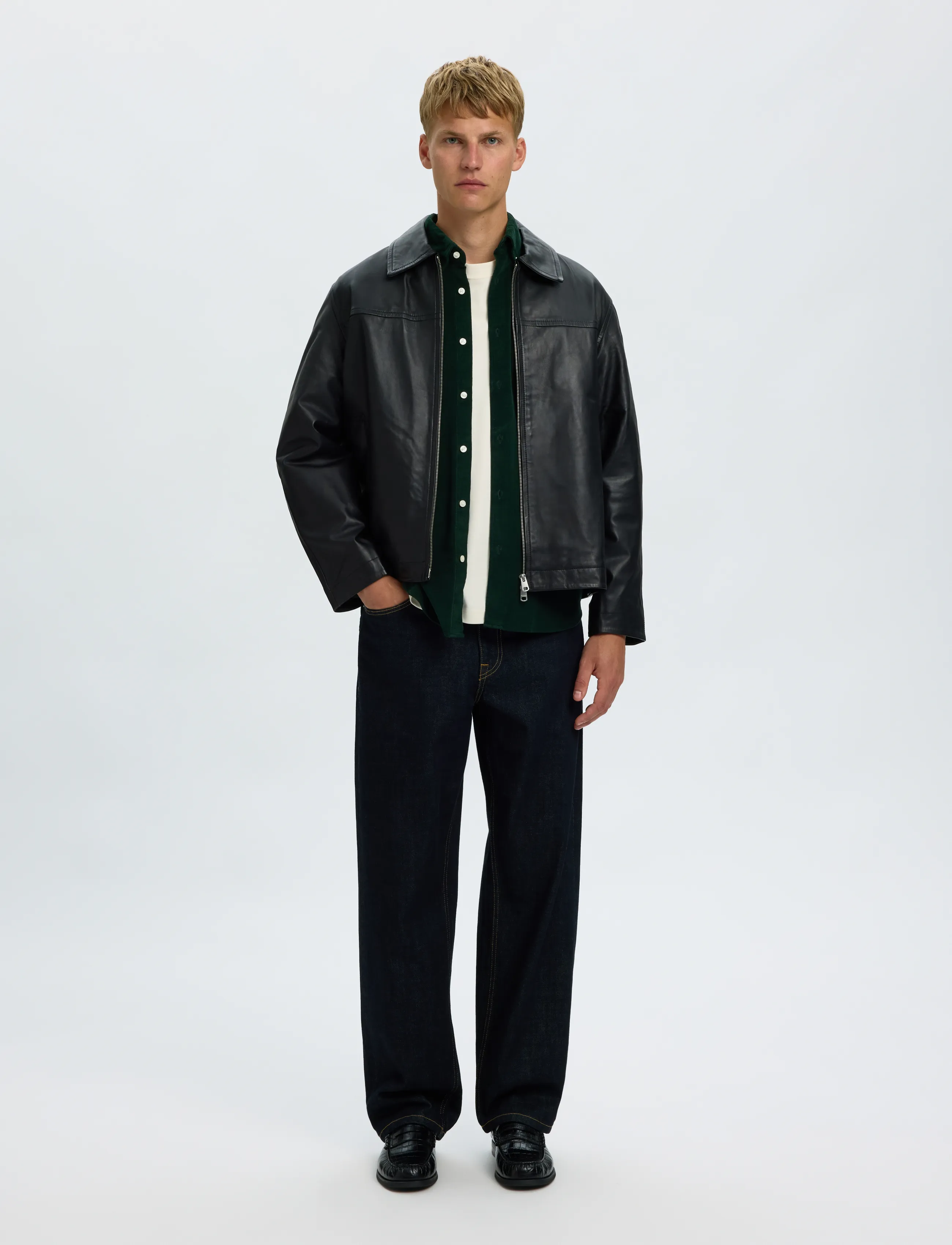 Selected - SLMREGCOLE DANNI CORD BD LS SHIRT NOOS - cordhemden - pine grove - 5