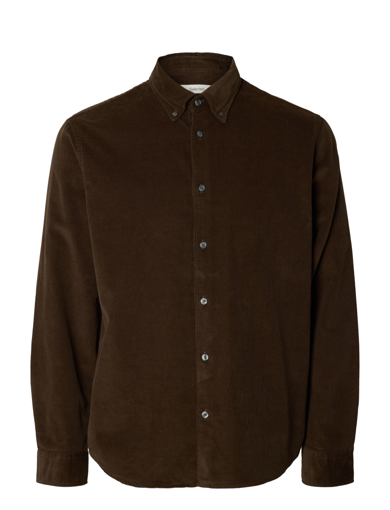 Selected - SLMREGCOLE DANNI CORD BD LS SHIRT NOOS - velvetsärgid - turkish coffee - 1