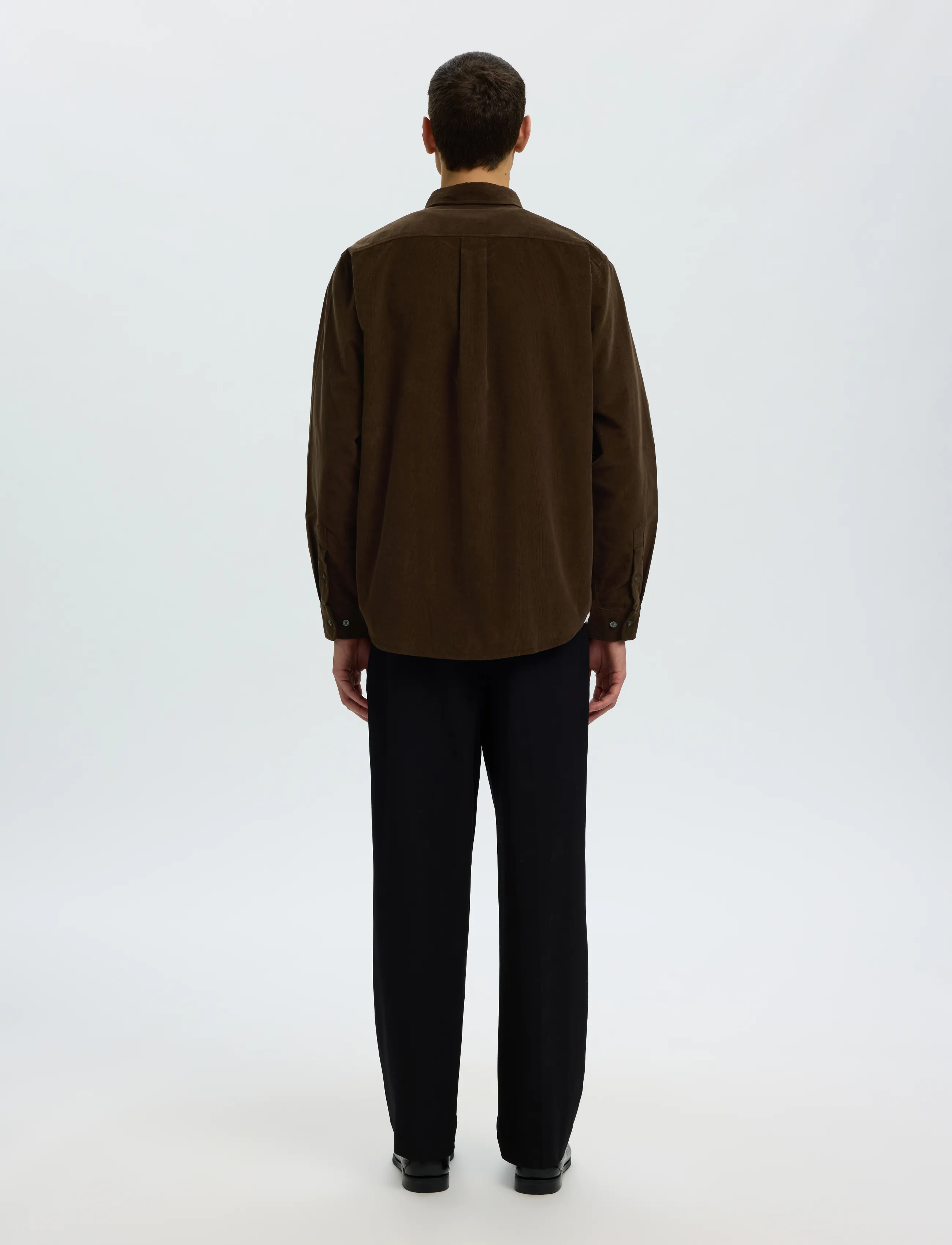 Selected - SLMREGCOLE DANNI CORD BD LS SHIRT NOOS - velvetsärgid - turkish coffee - 2