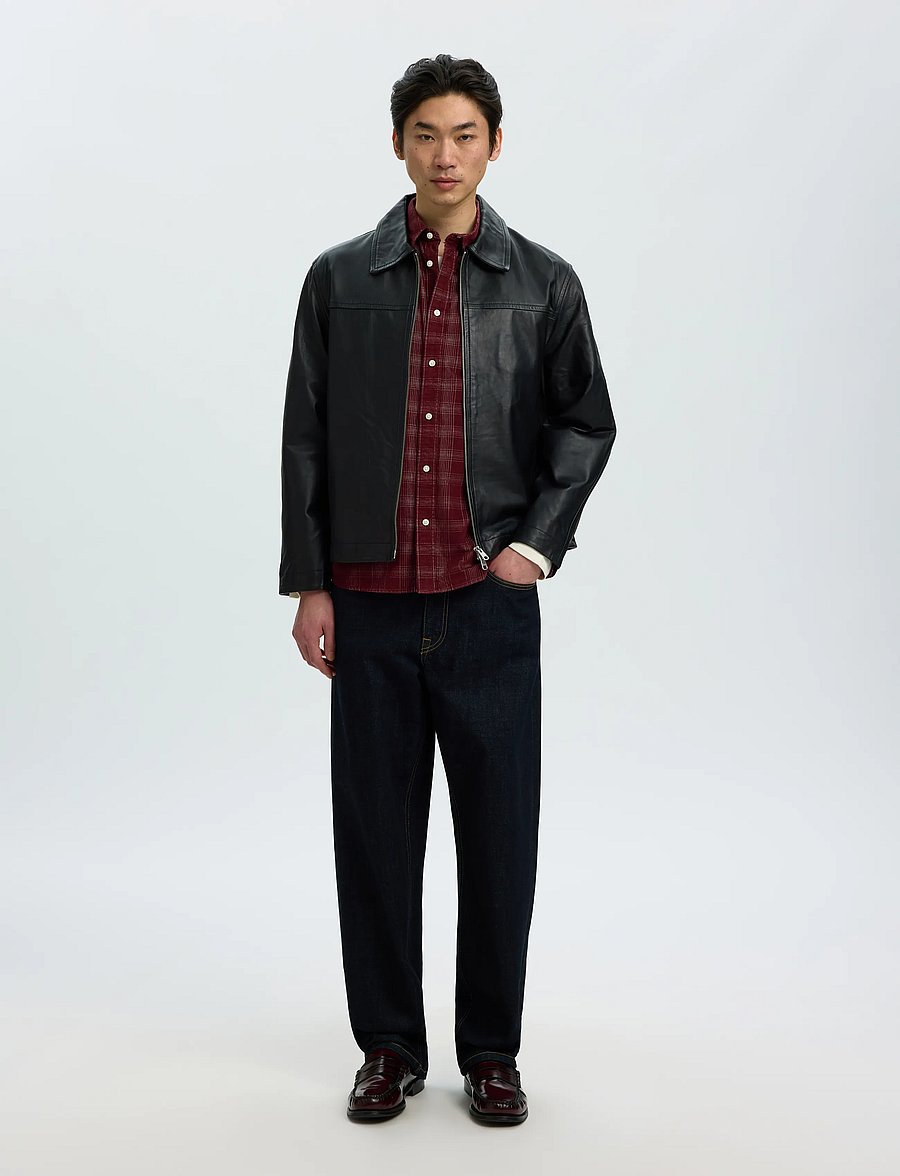 Selected - SLMREGCLAUS CORD YD CHECK LS SHIRT - fløjlsskjorter - tawny port - 5