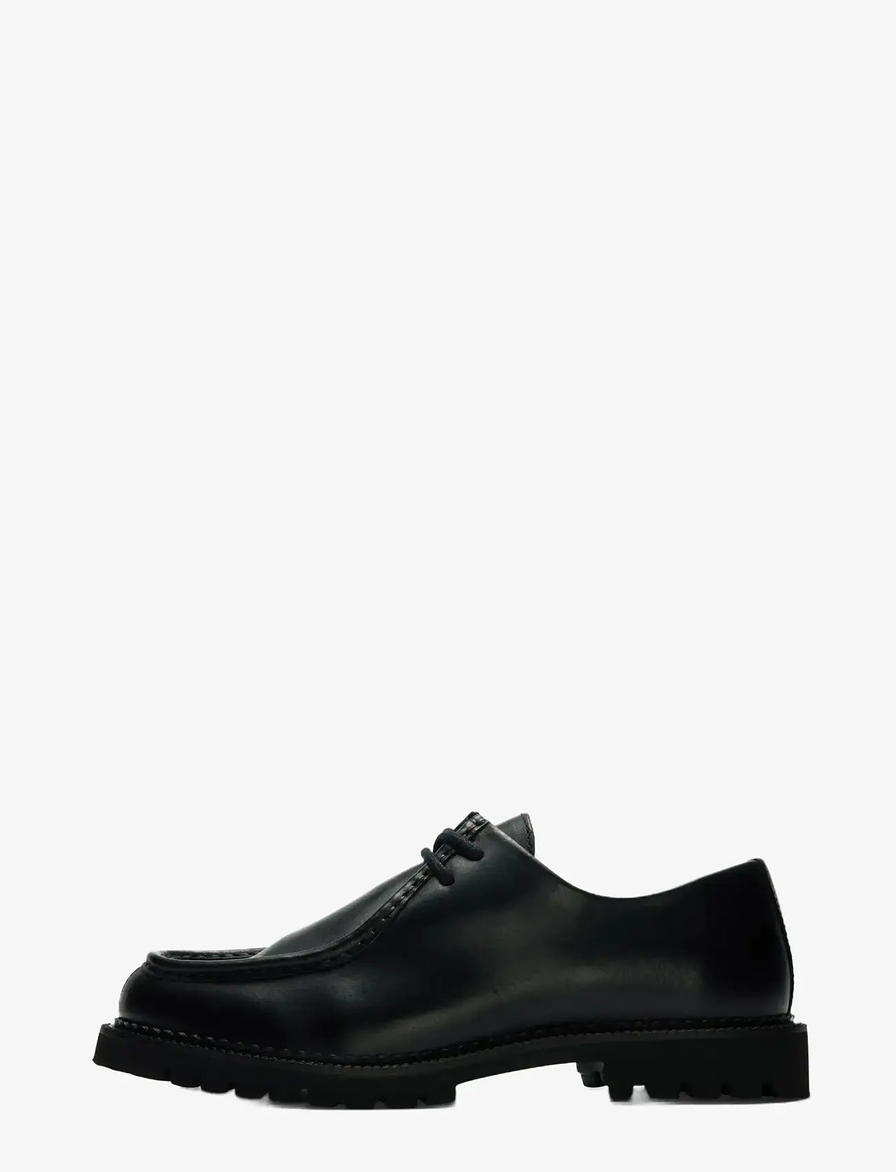 Selected - SLHHECTOR LEATHER MOC-TOE SHOE - prekės kiekvienai progai - black - 0