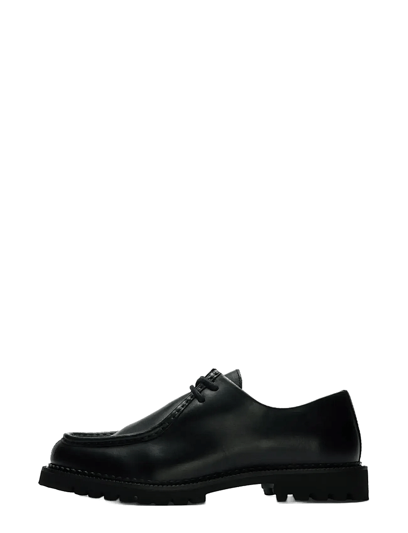 Selected - SLHHECTOR LEATHER MOC-TOE SHOE - prekės kiekvienai progai - black - 0