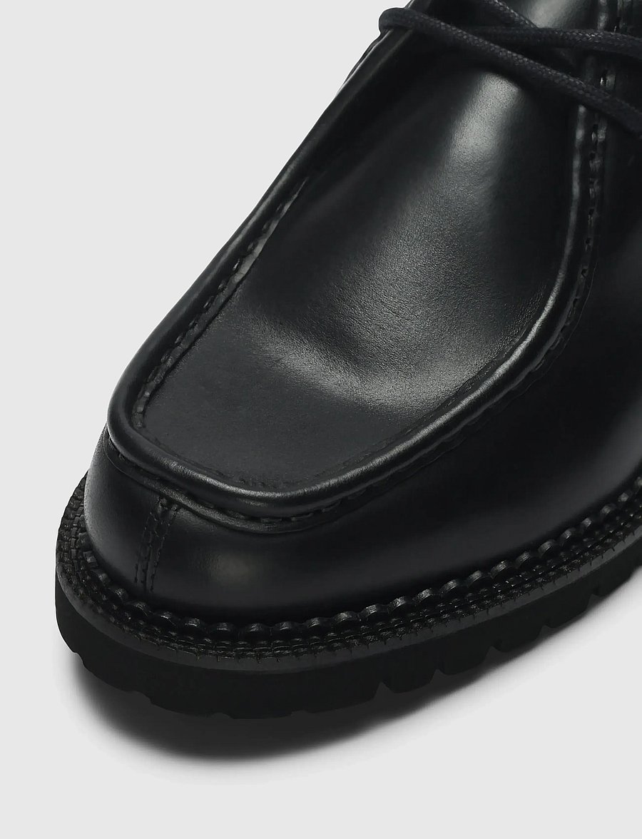 Selected - SLHHECTOR LEATHER MOC-TOE SHOE - achetez selon l'occasion - black - 3