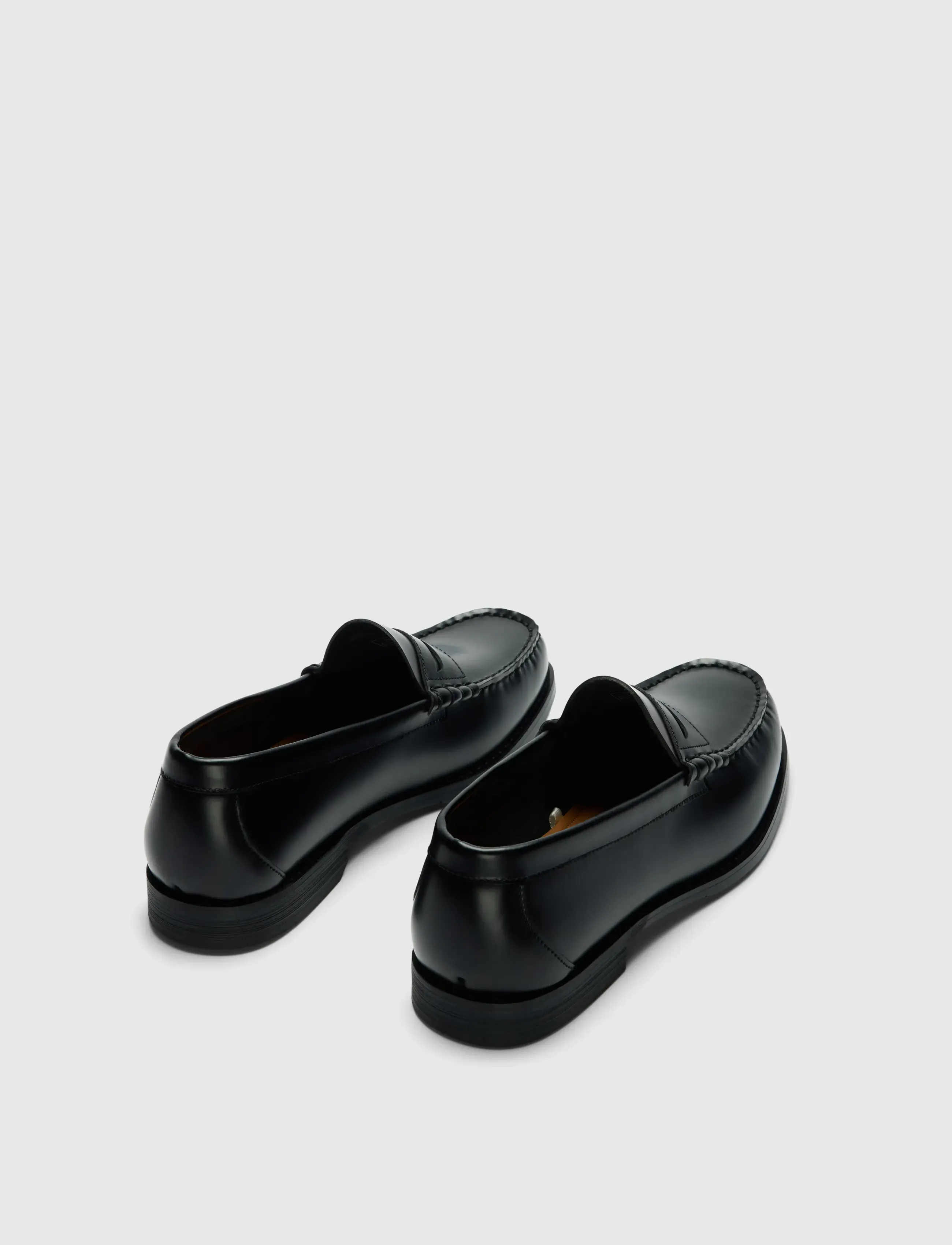 Selected SLHBILLY LEATHER PENNY LOAFER - Looks for less - BLACK / black
