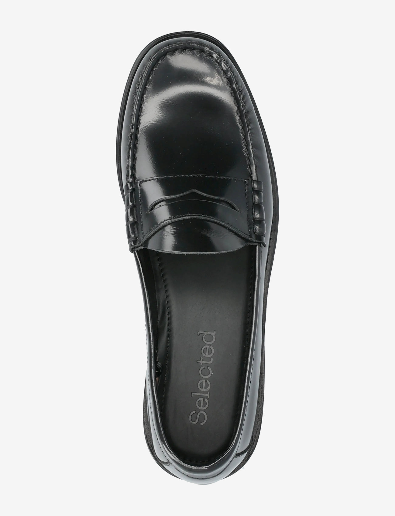 Selected - SLHBILLY LEATHER PENNY LOAFER - kollektioner - black - 4