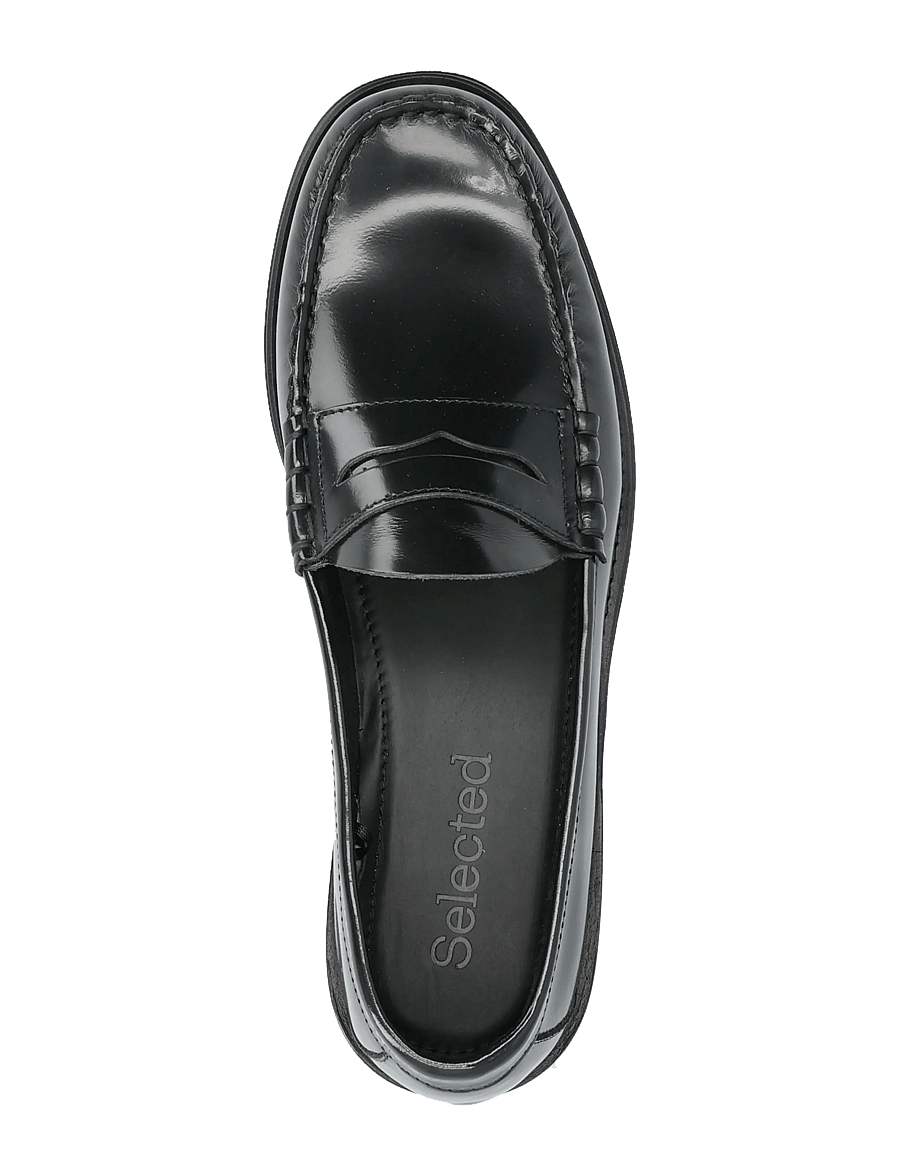 Selected - SLHBILLY LEATHER PENNY LOAFER - nach anlass kaufen - black - 4