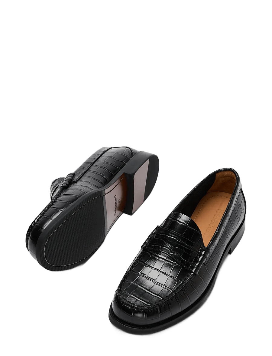 Selected - SLMBILLY LEATHER PENNY LOAFER - shoppa efter tillfälle - black - 2