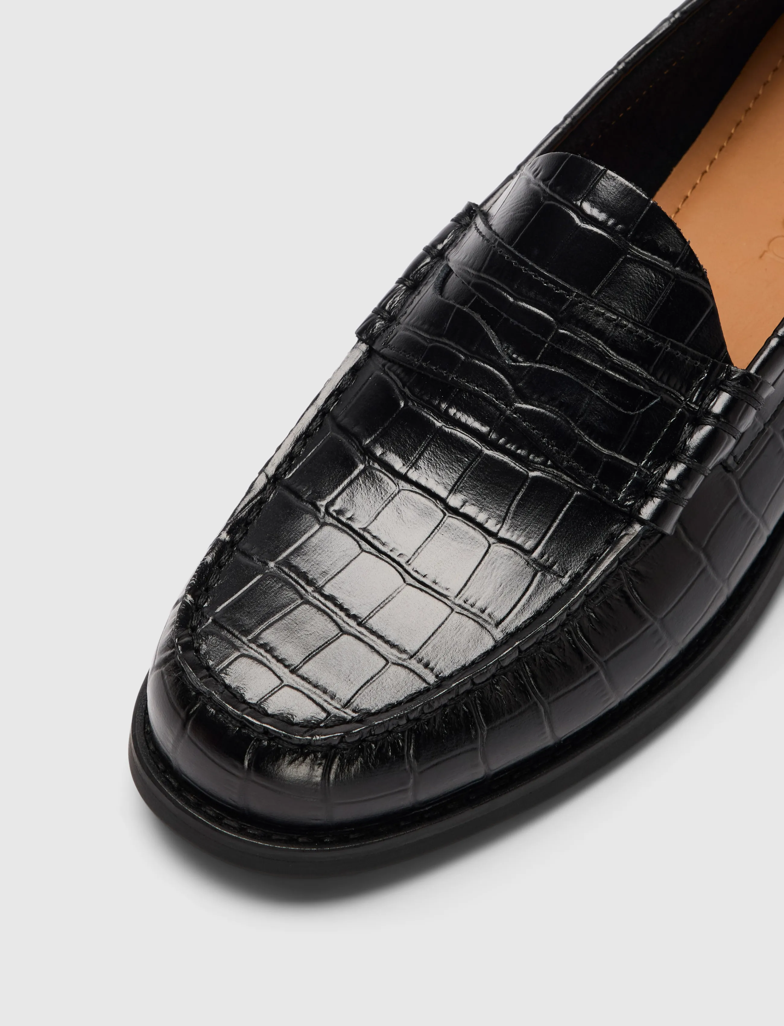 Selected - SLMBILLY LEATHER PENNY LOAFER - shoppa efter tillfälle - black - 3