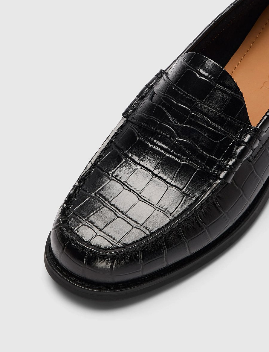 Selected - SLMBILLY LEATHER PENNY LOAFER - shoppa efter tillfälle - black - 3