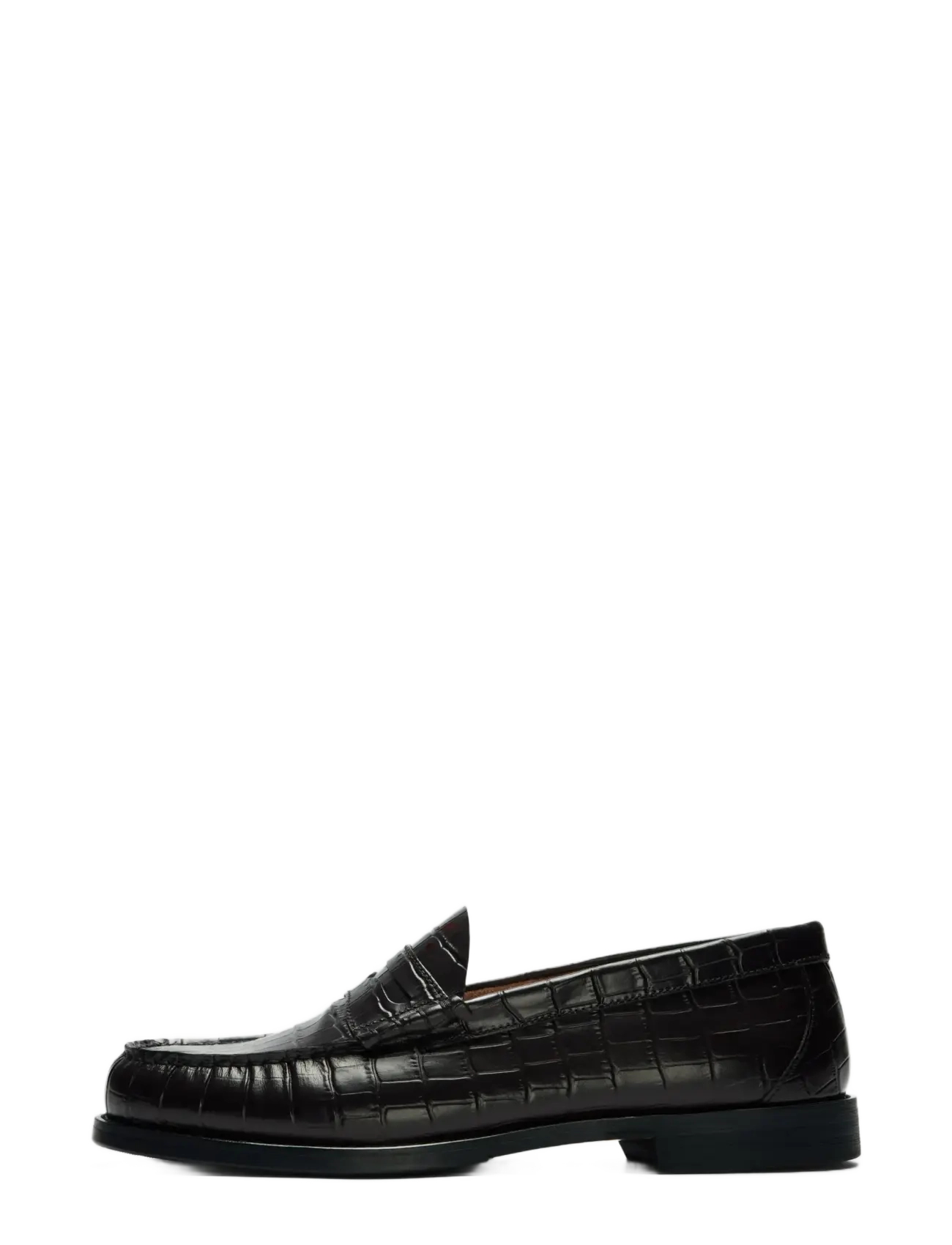 Selected SLHBILLY LEATHER PENNY LOAFER - Selected - CHOCOLATE TORTE / black