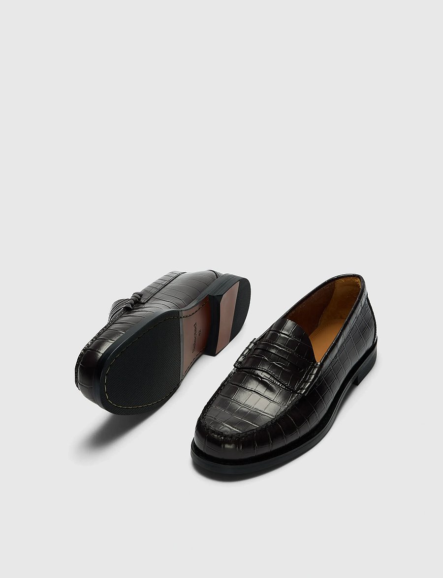Selected - SLHBILLY LEATHER PENNY LOAFER - shop efter anledning - chocolate torte - 1