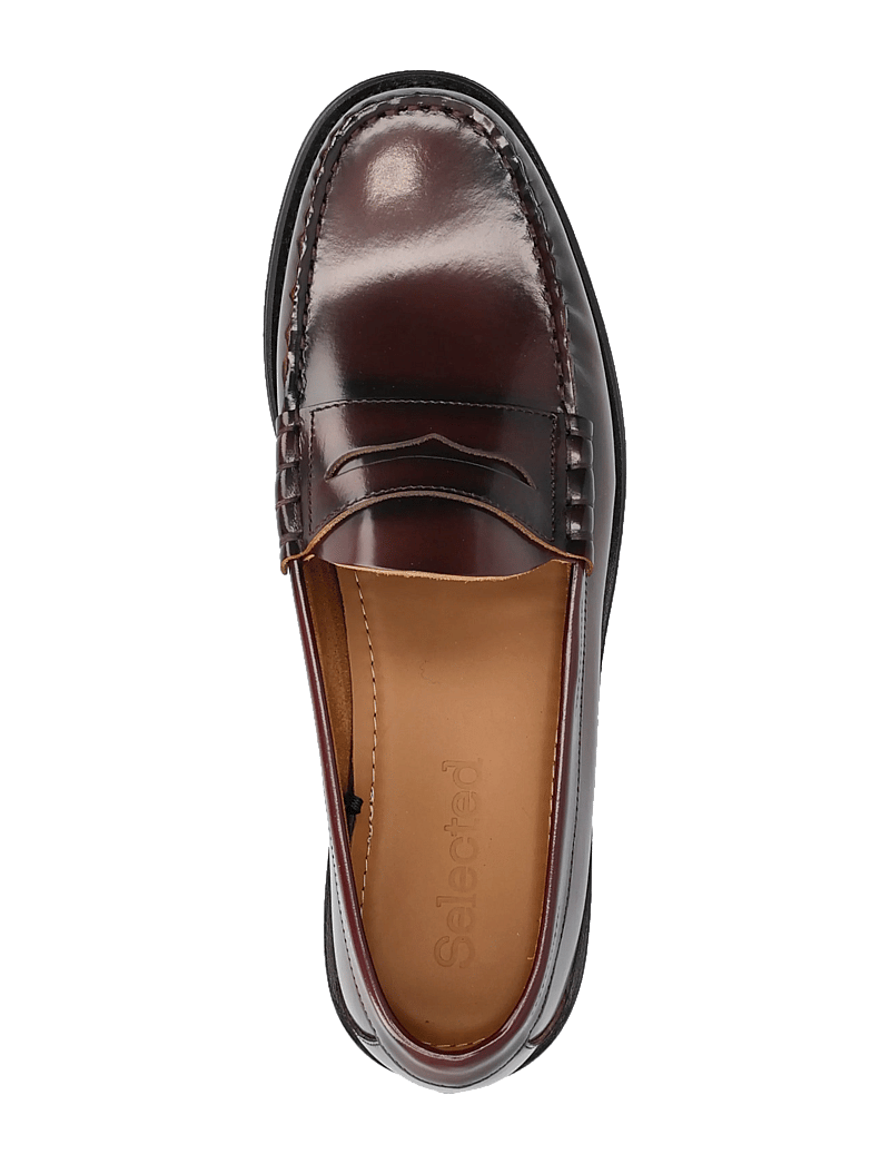 Selected - SLMBILLY LEATHER PENNY LOAFER - nach anlass kaufen - winery - 4
