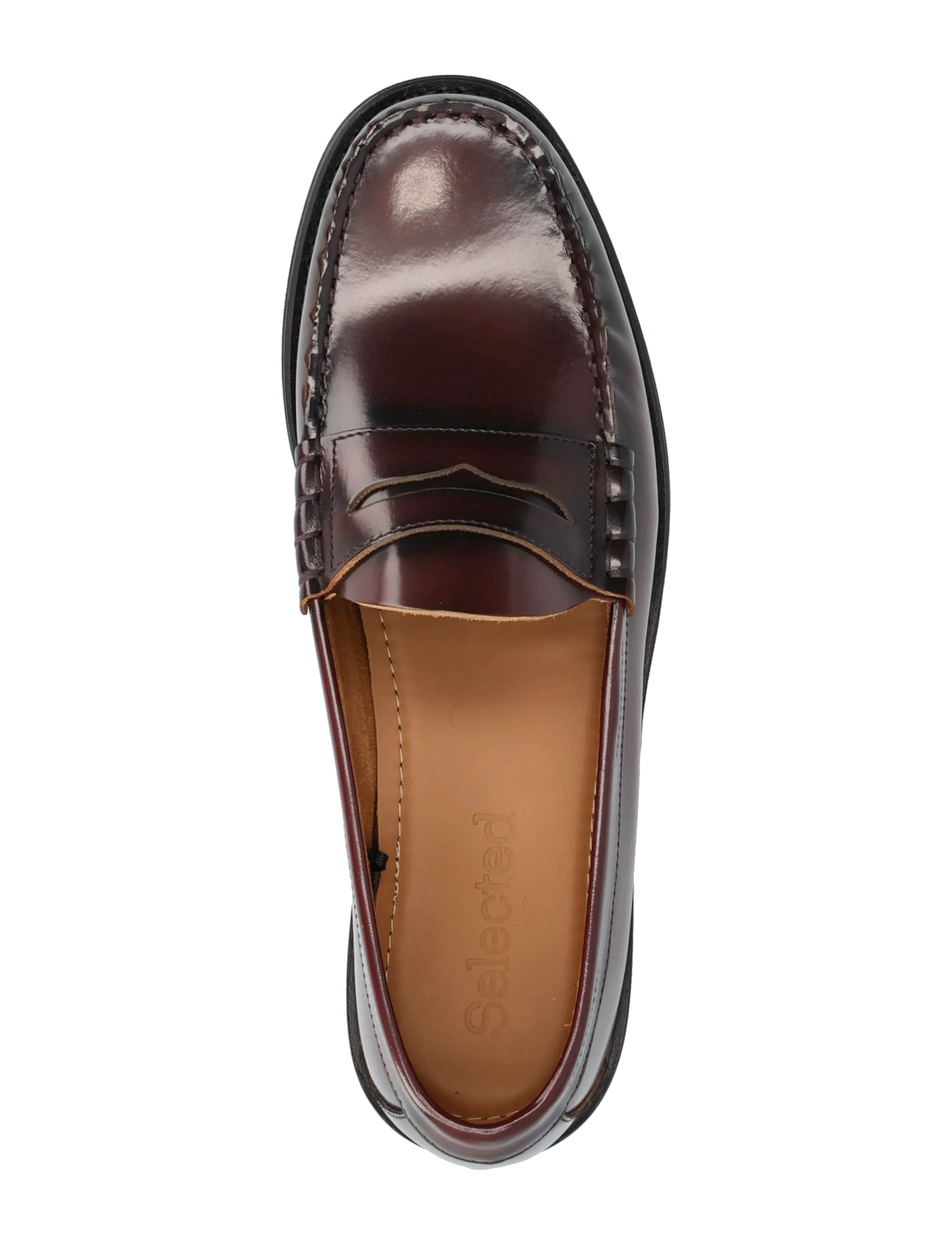 Selected - SLHBILLY LEATHER PENNY LOAFER - nach anlass kaufen - winery - 4