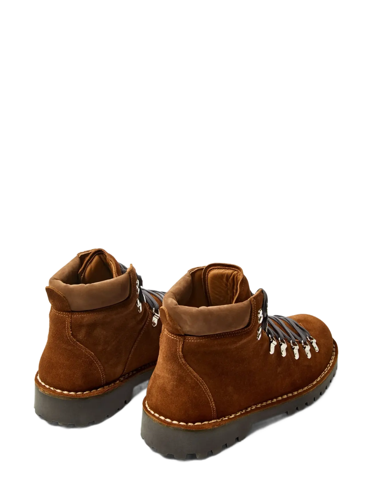 Selected - SLMALFRED SUEDE W HIKING BOOT - kängor med snörning - cognac - 1