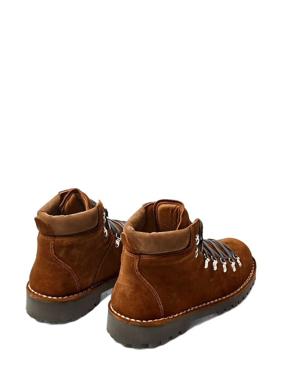 Selected - SLMALFRED SUEDE W HIKING BOOT - kängor med snörning - cognac - 1