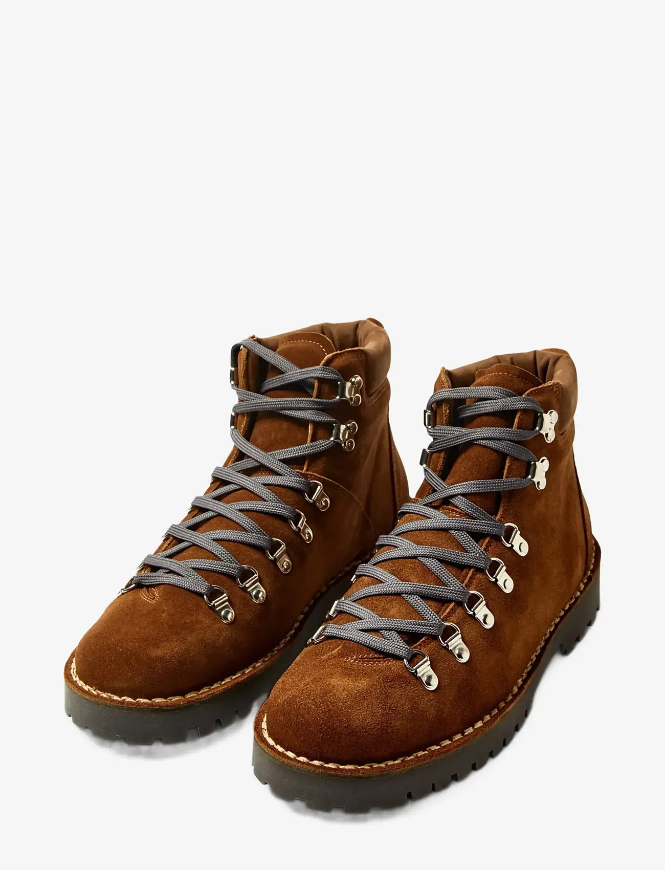 Selected - SLHALFRED SUEDE HIKING BOOT - paeltega saapad - cognac - 2