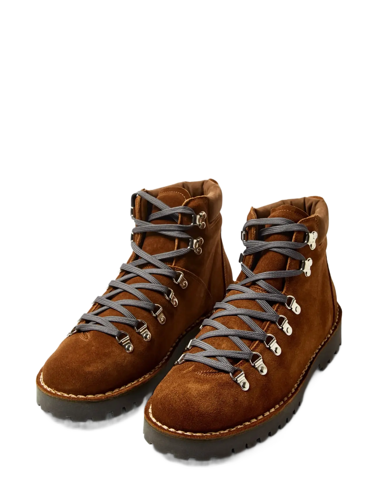 Selected - SLMALFRED SUEDE W HIKING BOOT - kängor med snörning - cognac - 2