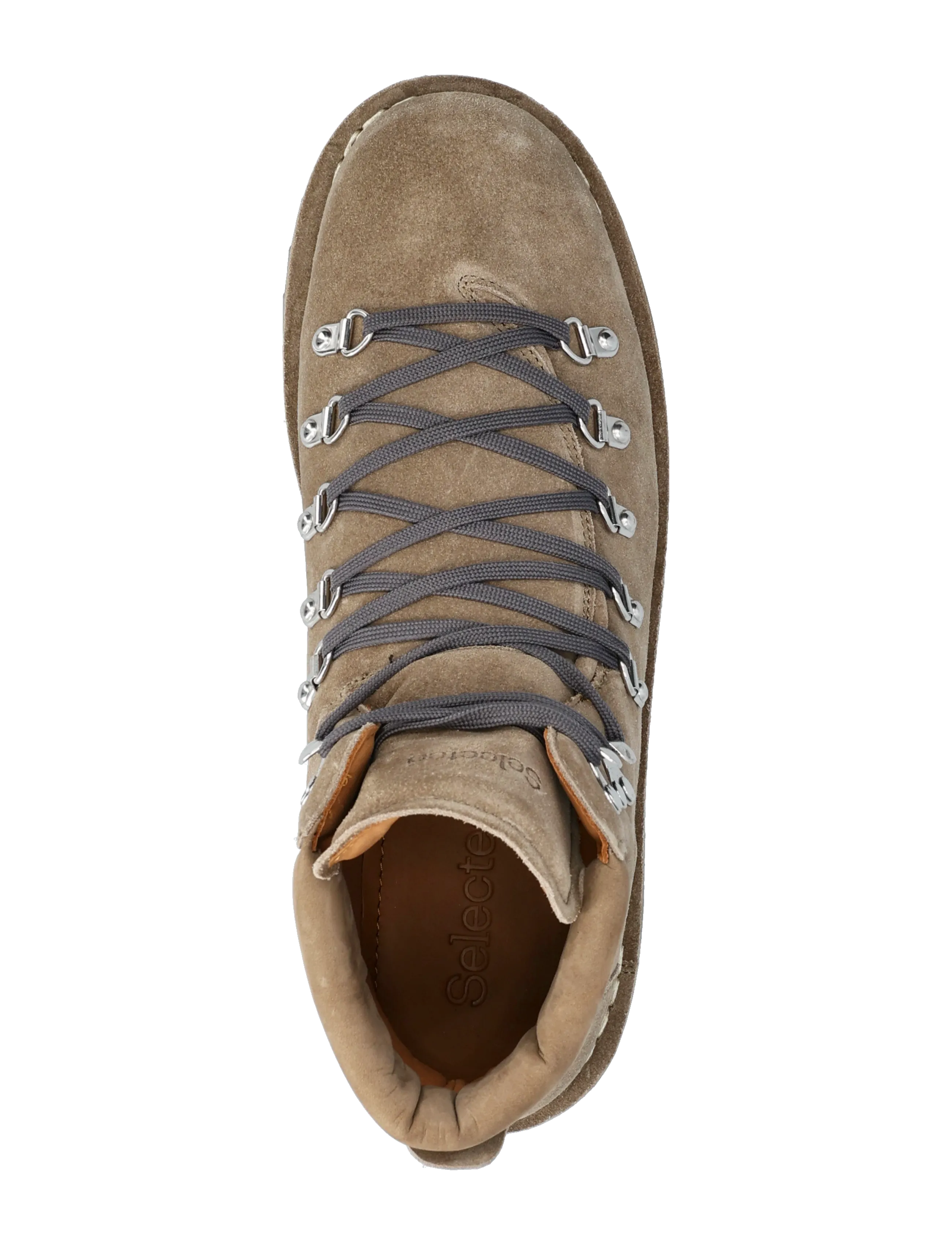 Selected - SLMALFRED SUEDE W HIKING BOOT - kängor med snörning - moonstruck - 3