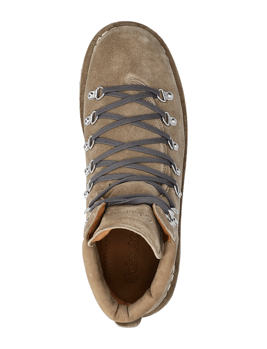 Selected - SLMALFRED SUEDE W HIKING BOOT - kängor med snörning - moonstruck - 3