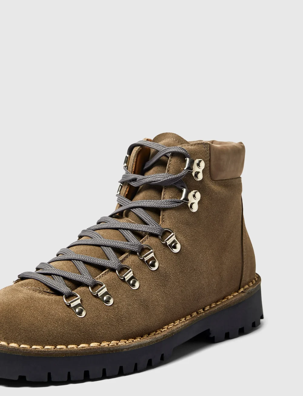 Selected - SLHALFRED SUEDE HIKING BOOT - paeltega saapad - moonstruck - 5