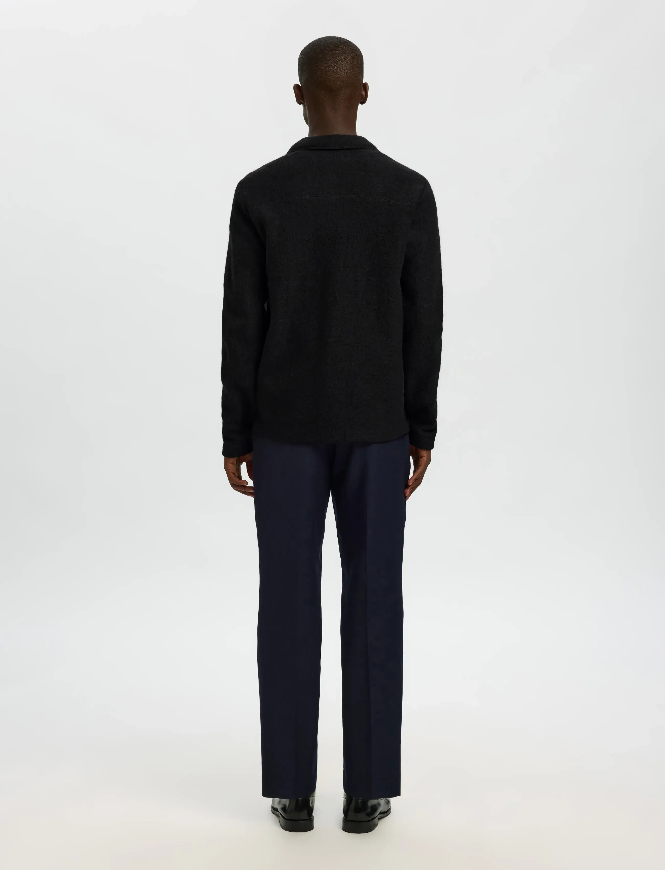Selected - SLMNEALY LS KNIT WORKWEAR CARDIGAN NOOS - jackets - black - 2