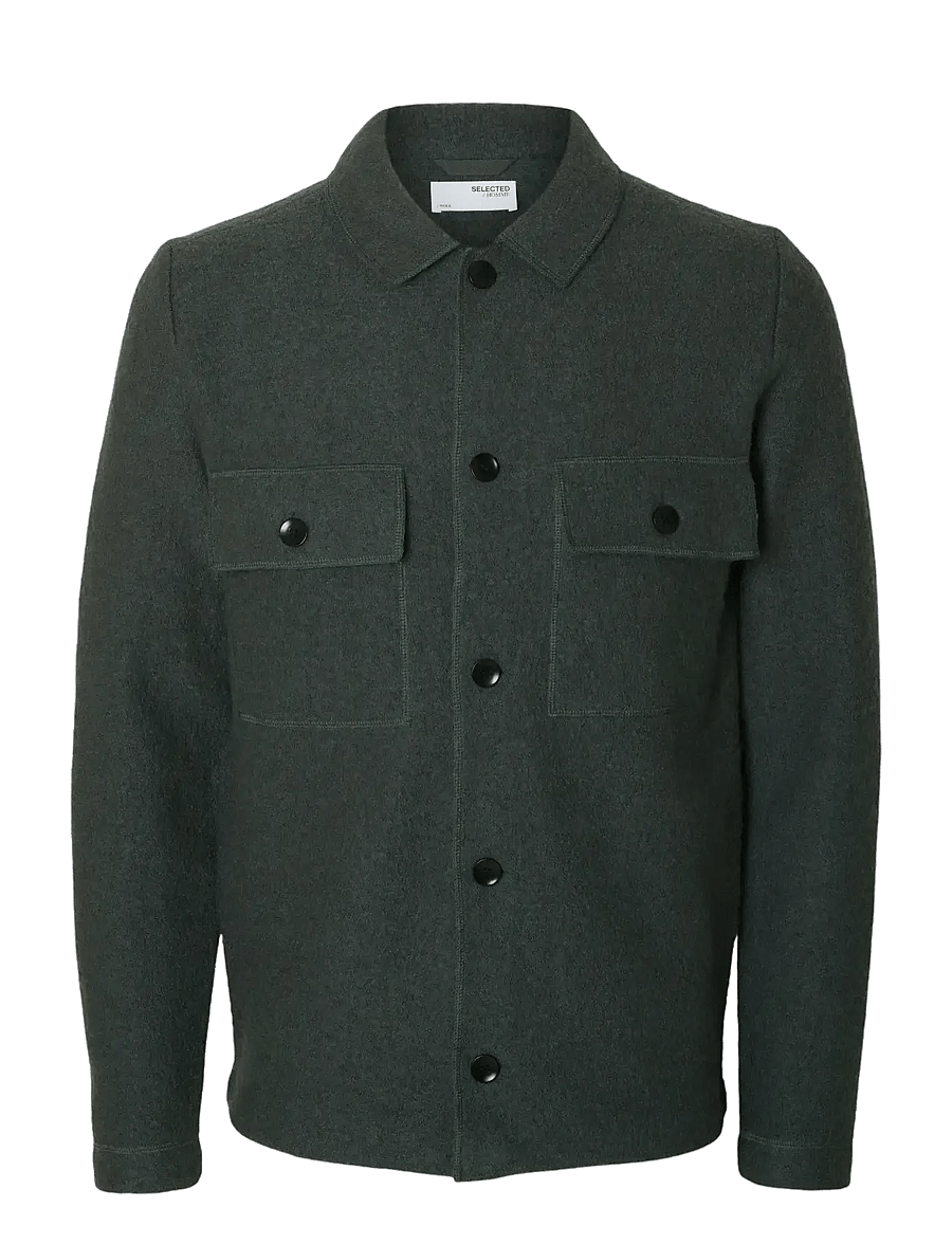 Selected - SLMNEALY LS KNIT WORKWEAR CARDIGAN NOOS - vestes - deep forest - 1