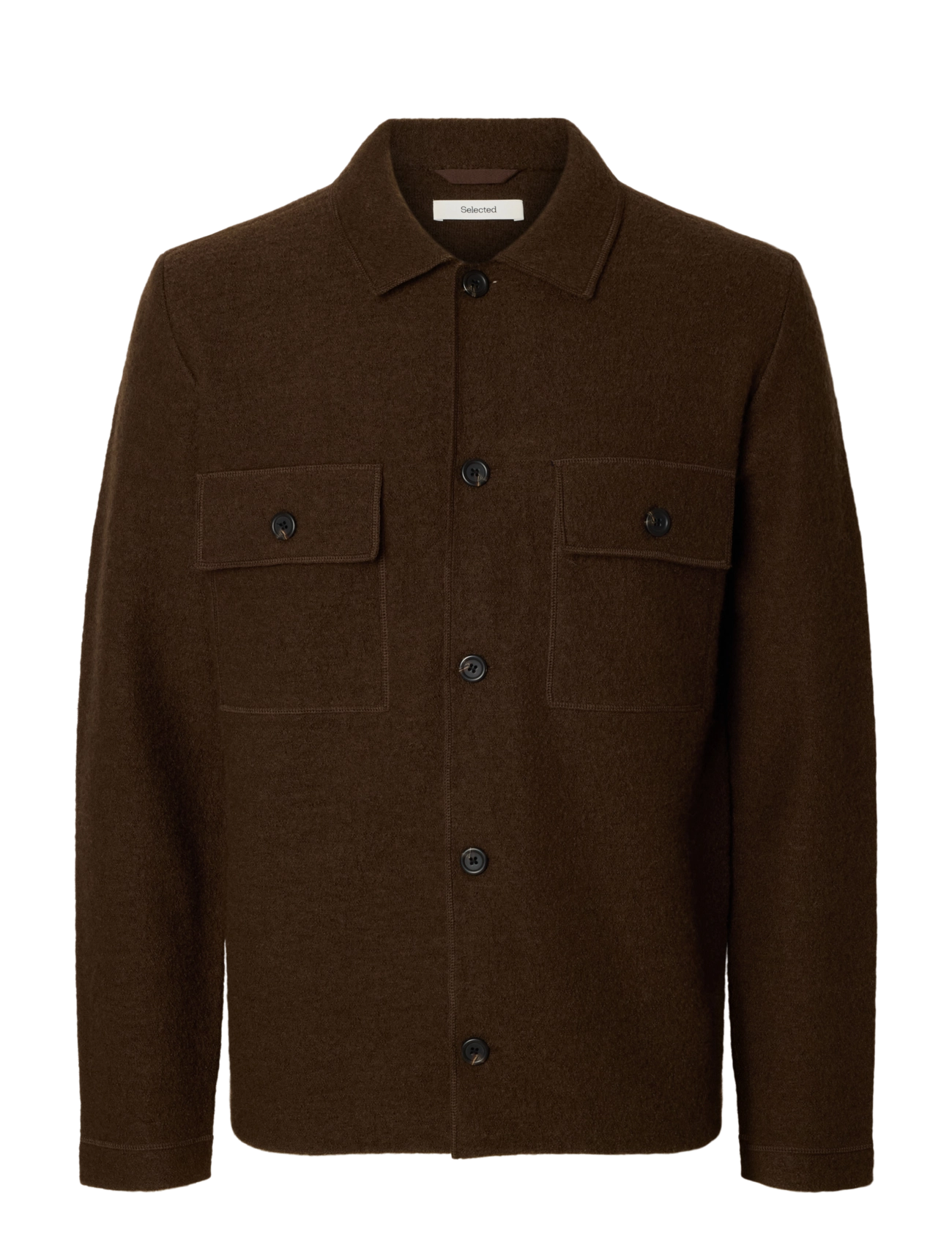 Selected - SLMNEALY LS KNIT WORKWEAR CARDIGAN NOOS - jackets - demitasse - 1