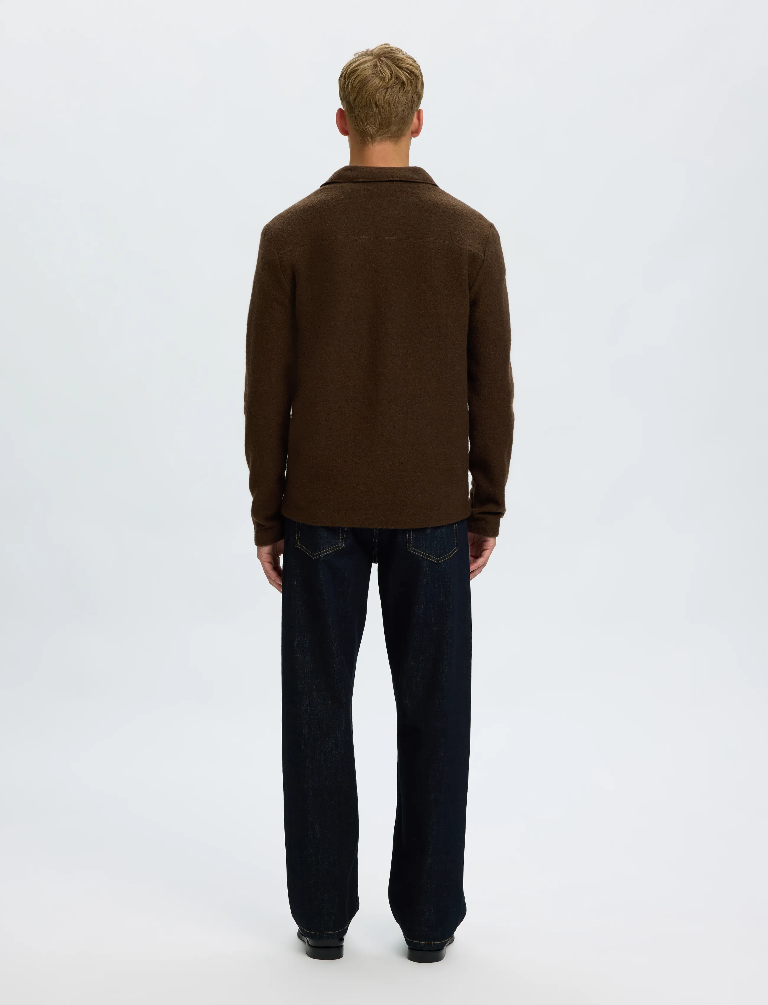 Selected - SLMNEALY LS KNIT WORKWEAR CARDIGAN NOOS - jackets - demitasse - 2