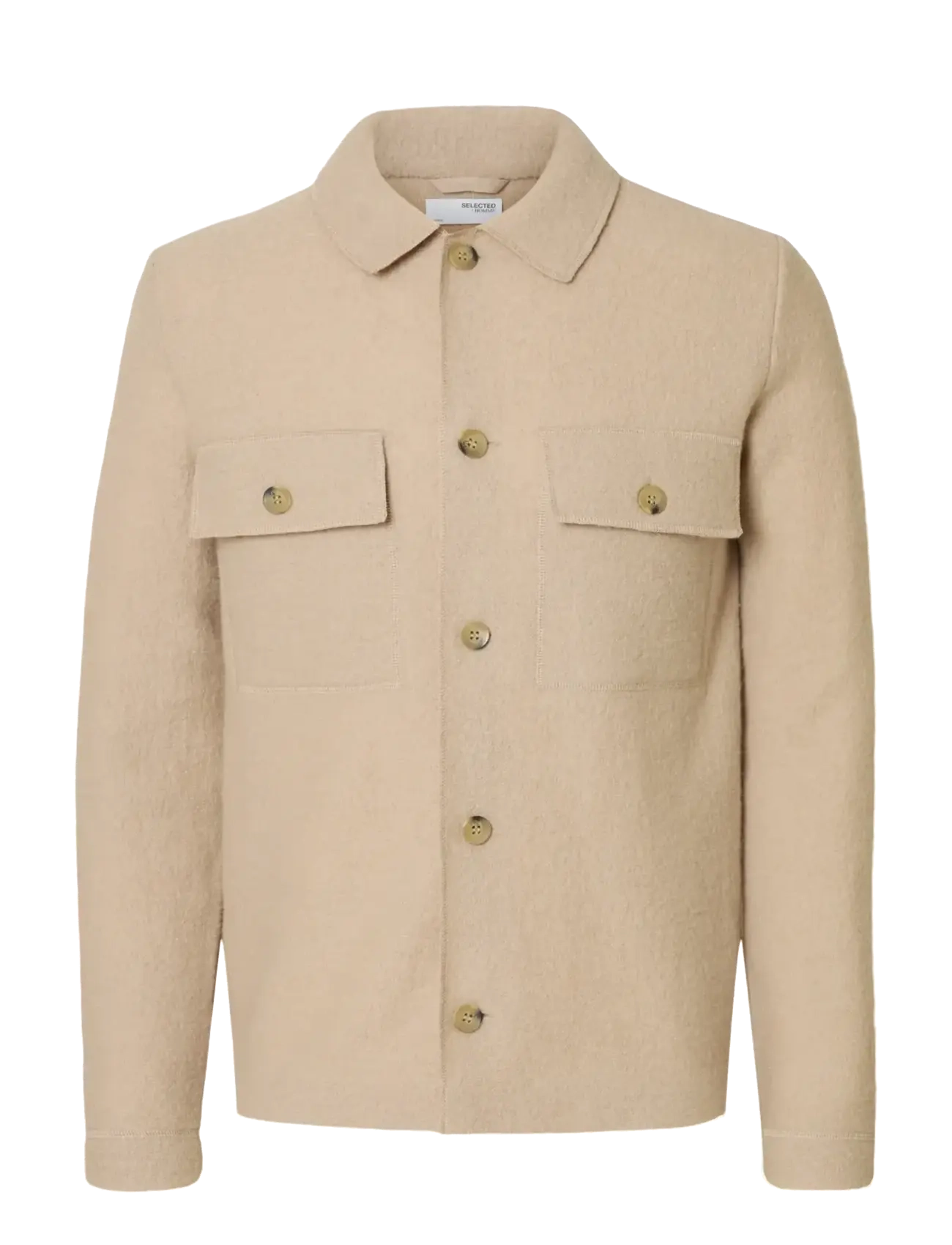 Selected SLMNEALY LS KNIT WORKWEAR CARDIGAN NOOS - Selected - PURE CASHMERE / beige