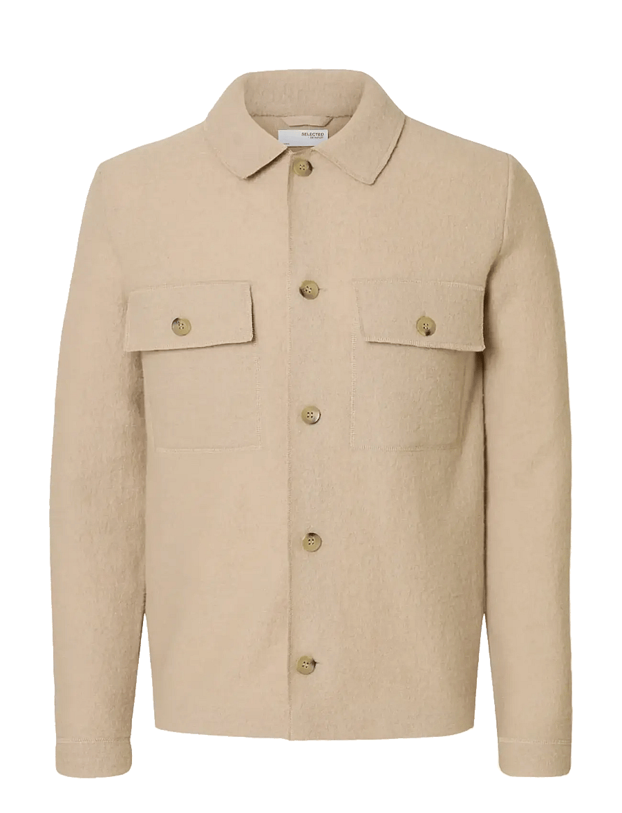 Selected - SLMNEALY LS KNIT WORKWEAR CARDIGAN NOOS - Überhemden - pure cashmere - 1