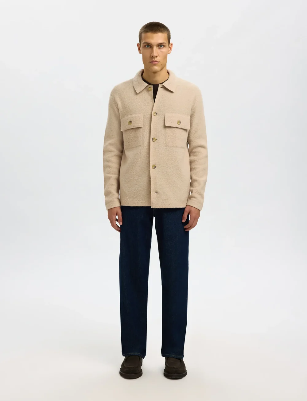 Selected - SLHNEALY LS KNIT WORKWEAR CARDIGAN NOOS - vinterjakker - pure cashmere - 4