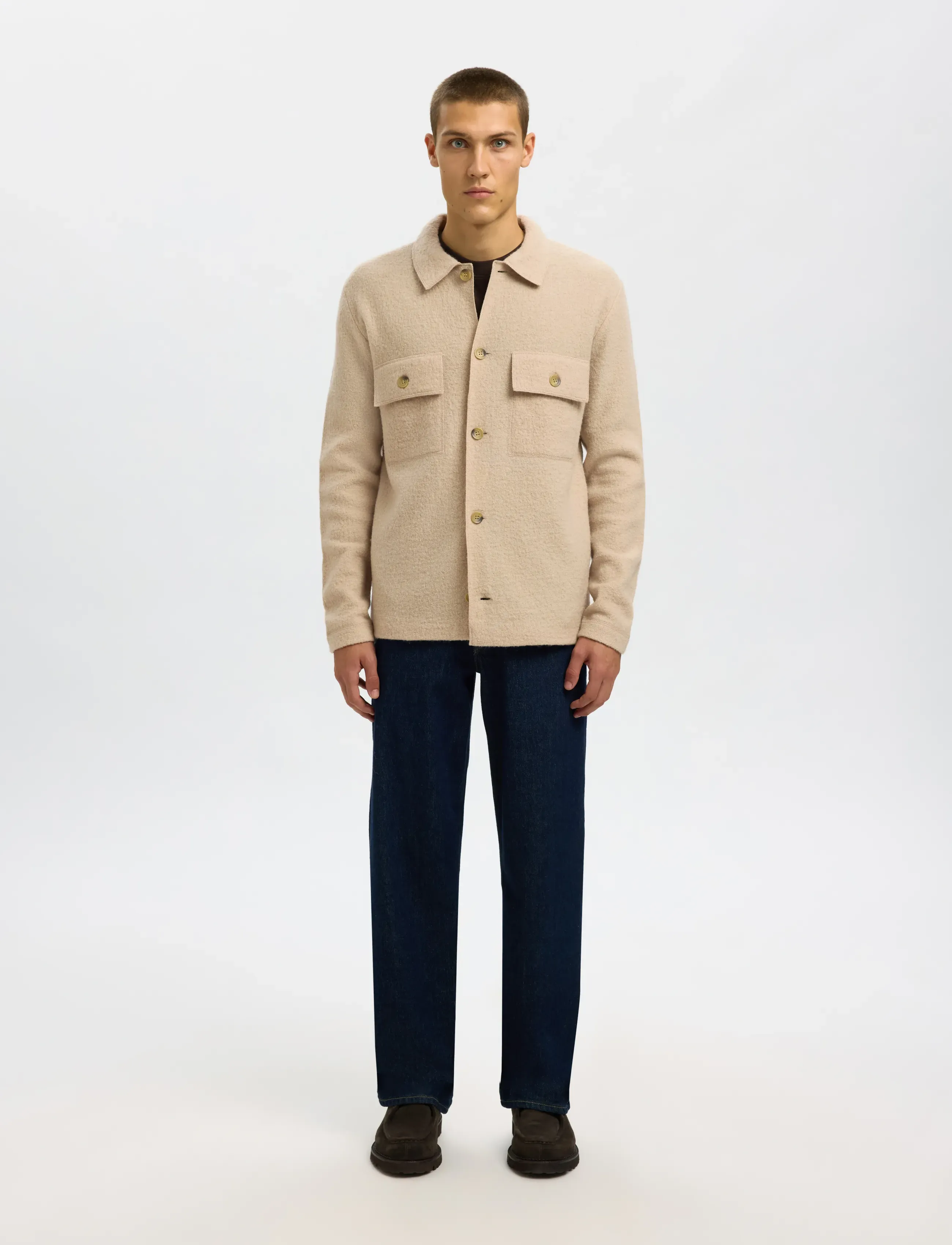 Selected - SLMNEALY LS KNIT WORKWEAR CARDIGAN NOOS - jackor - pure cashmere - 3
