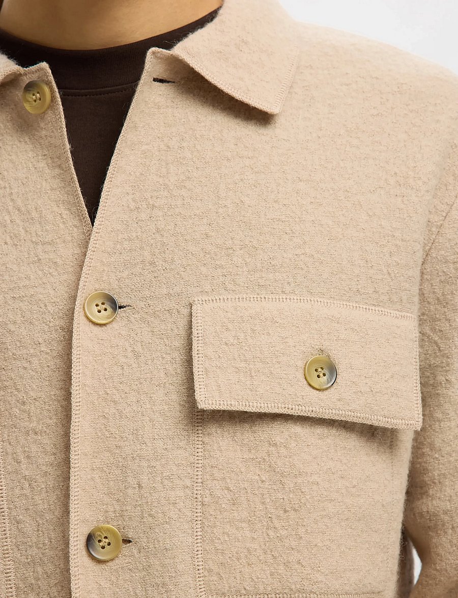Selected - SLMNEALY LS KNIT WORKWEAR CARDIGAN NOOS - Überhemden - pure cashmere - 4