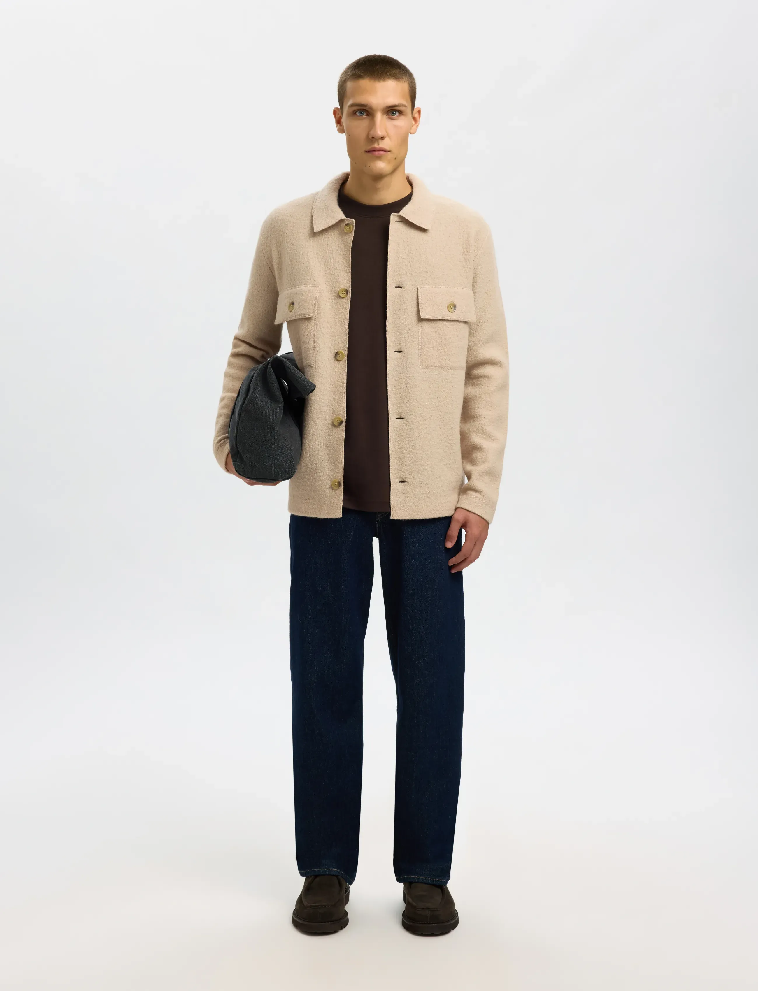 Selected - SLMNEALY LS KNIT WORKWEAR CARDIGAN NOOS - jackor - pure cashmere - 5