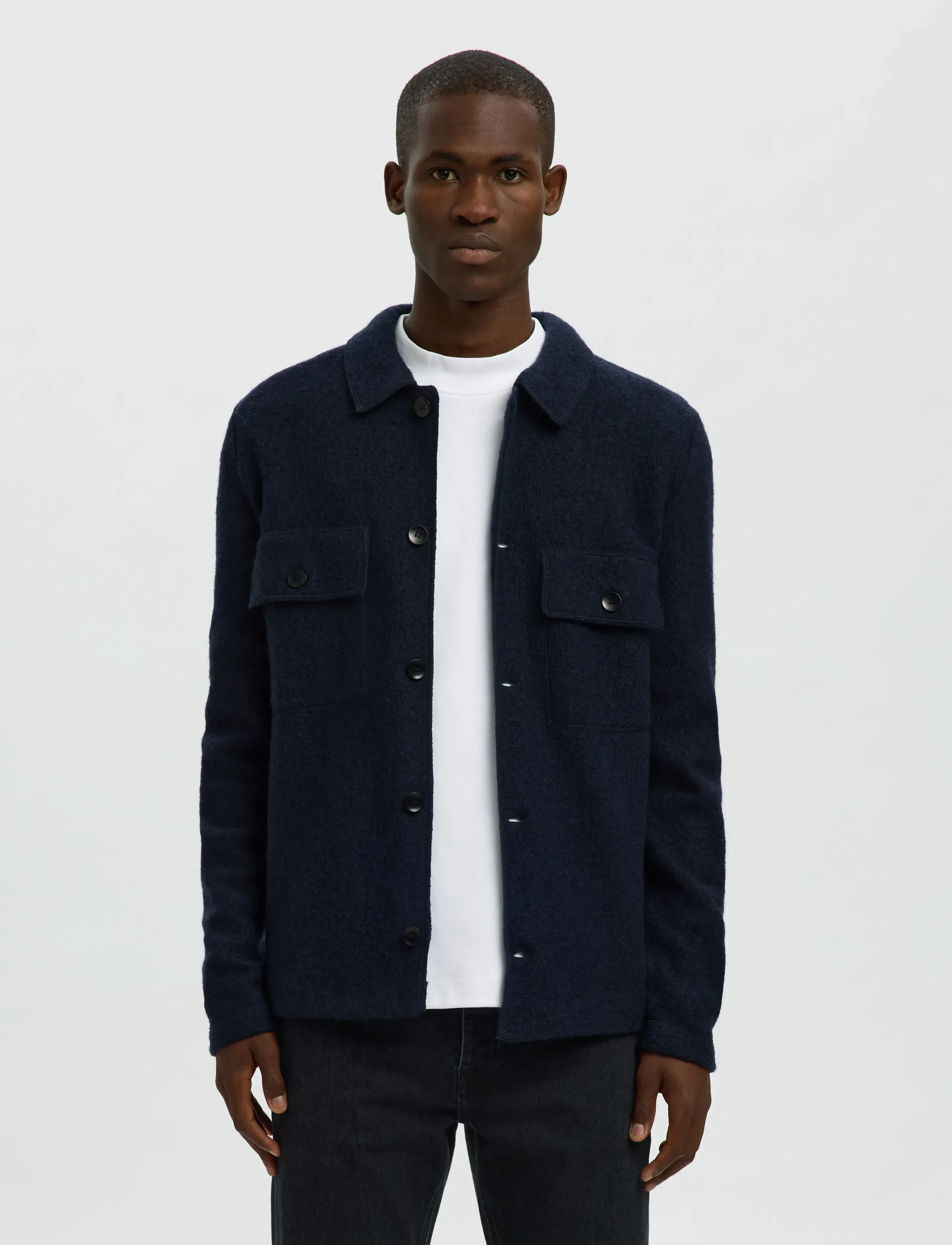 Selected SLMNEALY LS KNIT WORKWEAR CARDIGAN NOOS - Jacken - SKY CAPTAIN / navy