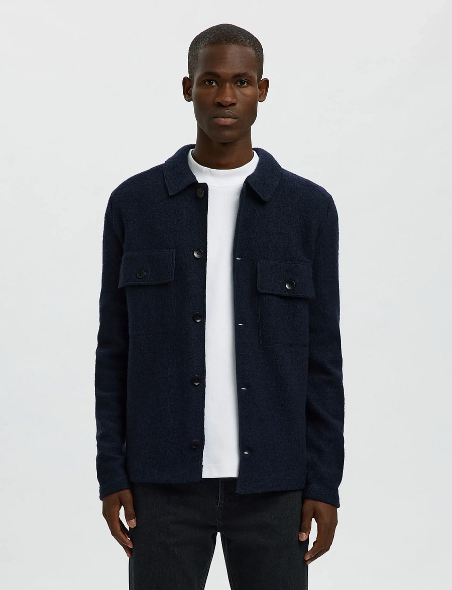 Selected - SLMNEALY LS KNIT WORKWEAR CARDIGAN NOOS - vestes - sky captain - 0