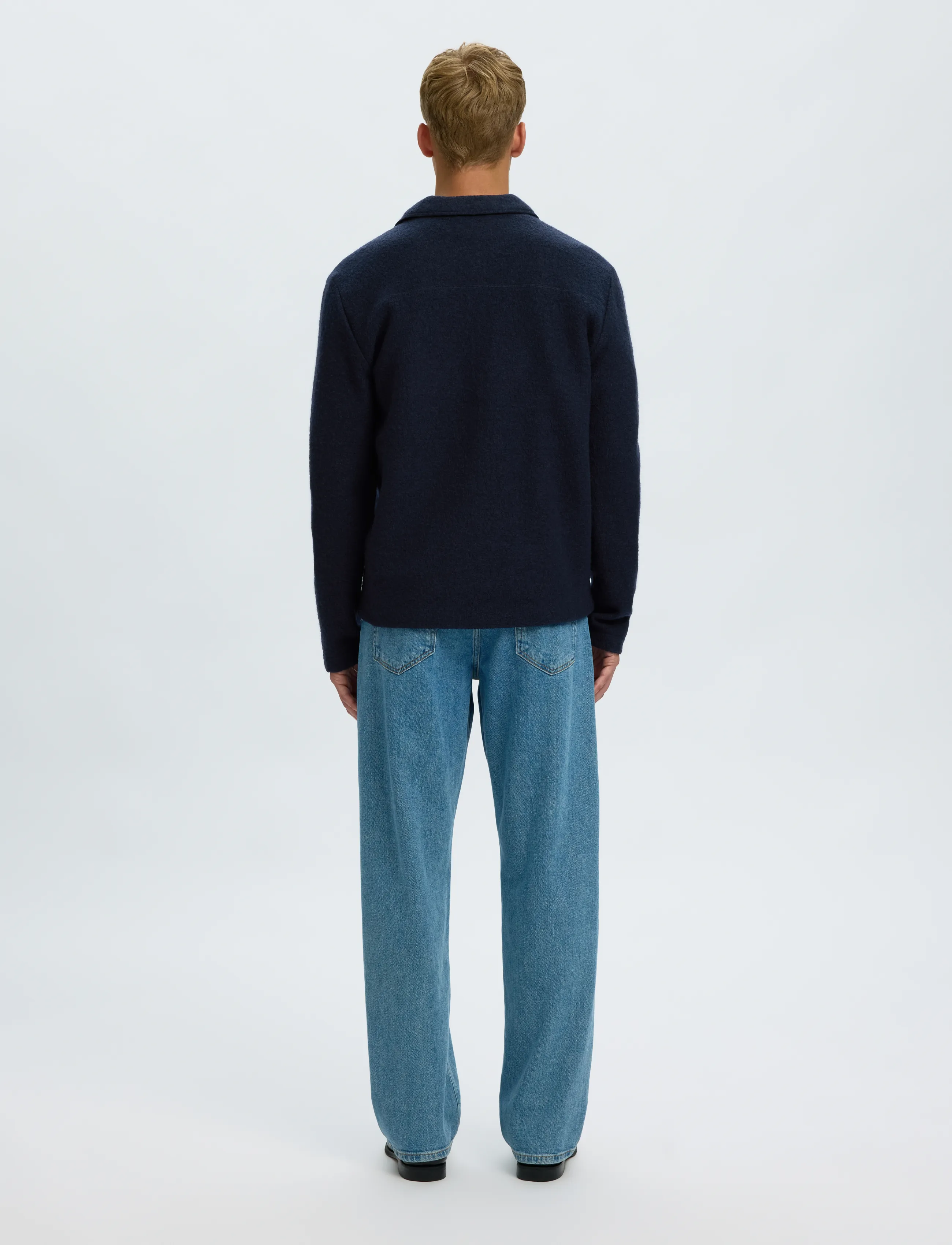 Selected - SLMNEALY LS KNIT WORKWEAR CARDIGAN NOOS - jackets - sky captain - 2