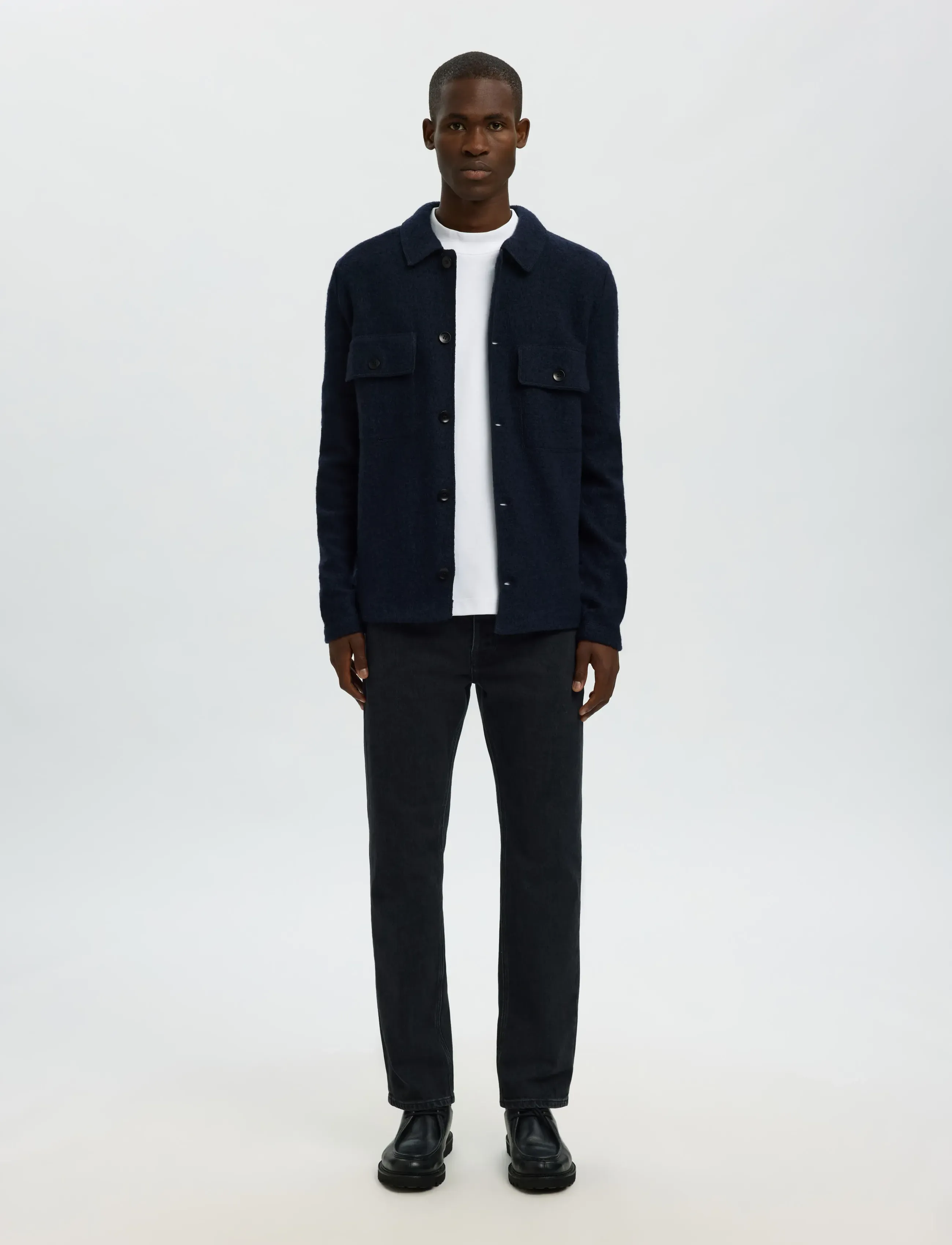 Selected - SLMNEALY LS KNIT WORKWEAR CARDIGAN NOOS - jakker - sky captain - 4