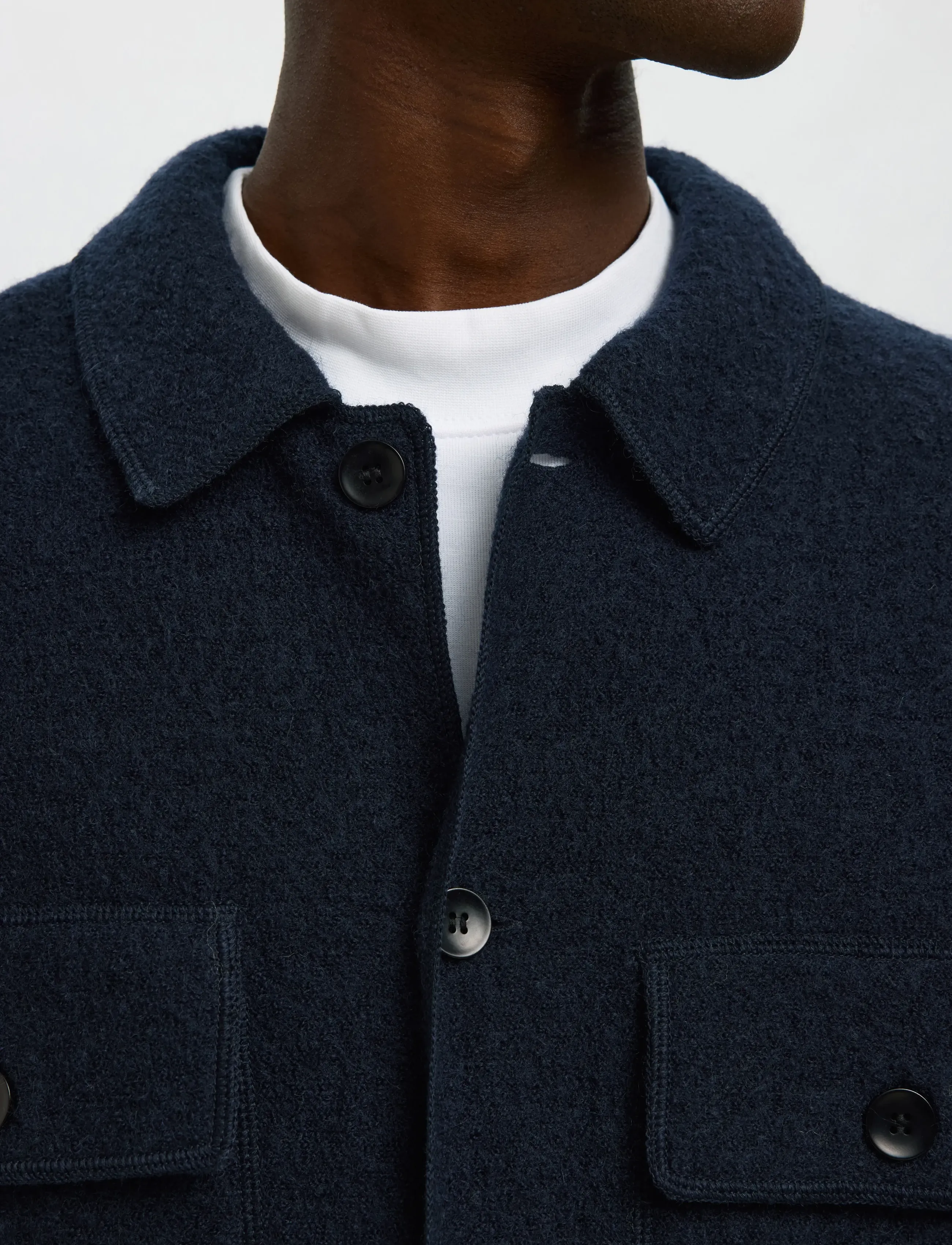 Selected - SLMNEALY LS KNIT WORKWEAR CARDIGAN NOOS - jakker - sky captain - 5