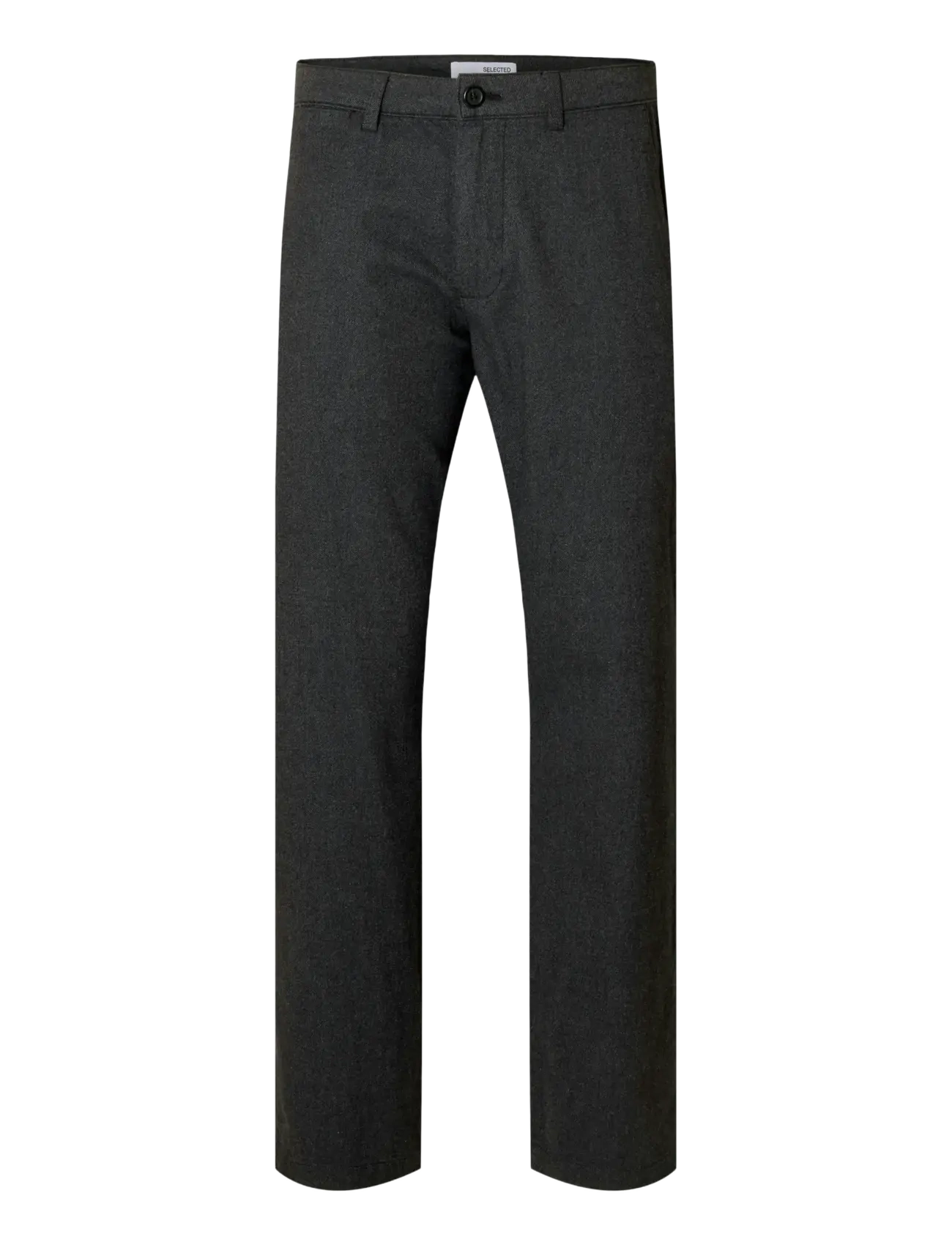 Selected - SLH196-STRAIGHT MILES BRUSHED PANT NOOS - dark grey - 1