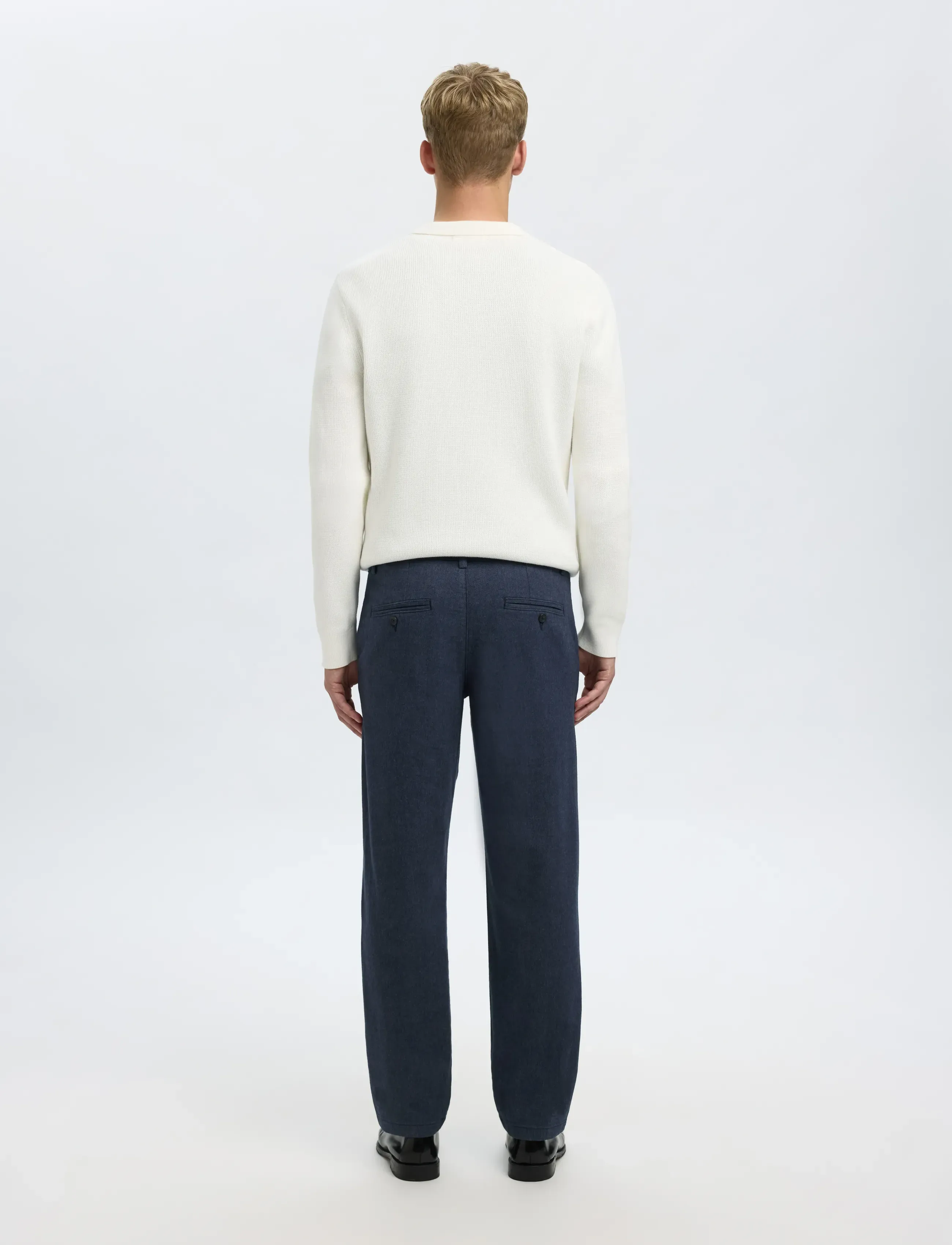 Selected - SLH196-STRAIGHT MILES BRUSHED PANT NOOS - dark sapphire - 2