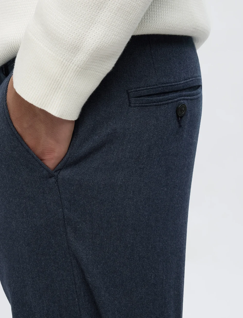 Selected - SLH196-STRAIGHT MILES BRUSHED PANT NOOS - casual bukser - dark sapphire - 4