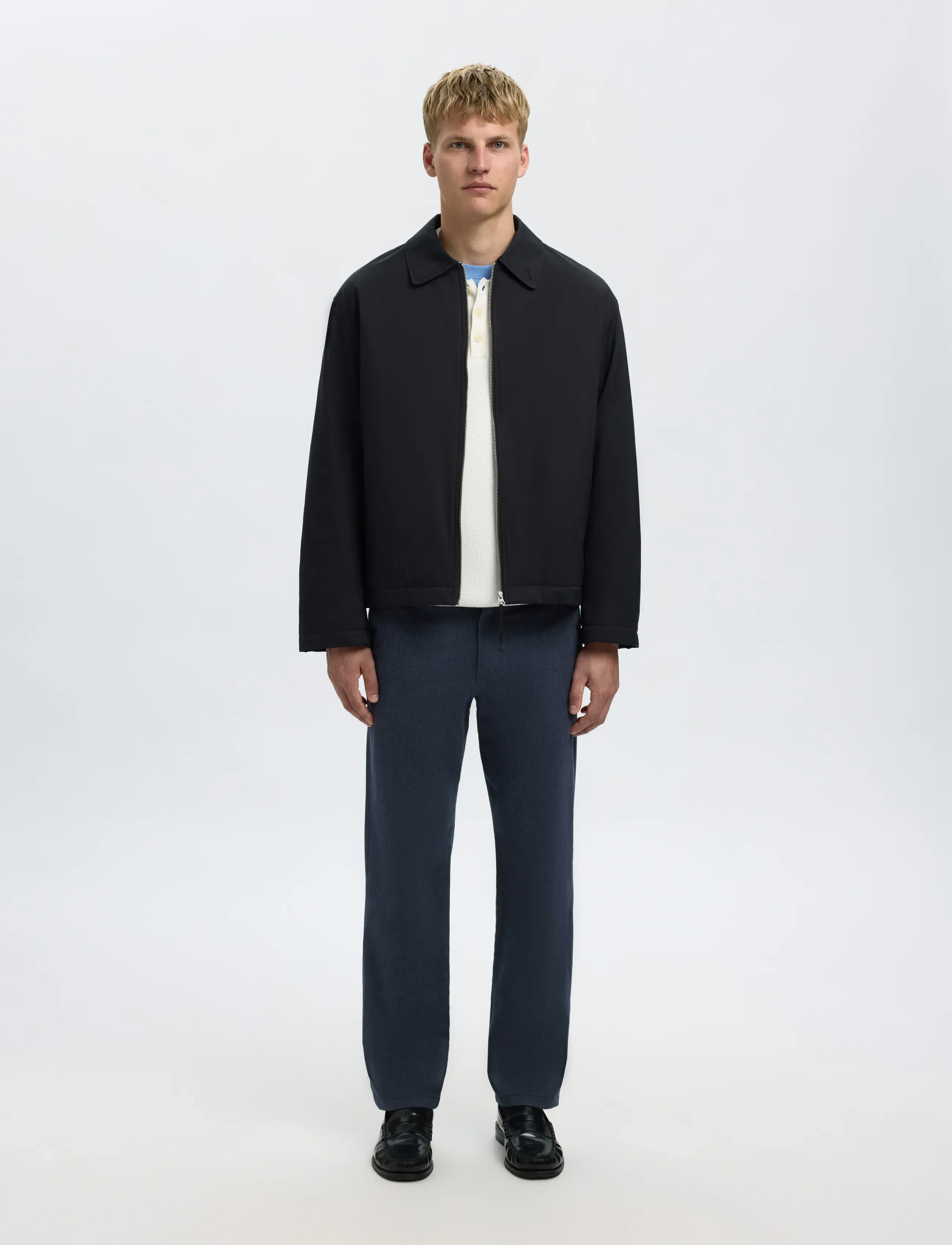 Selected - SLH196-STRAIGHT MILES BRUSHED PANT NOOS - dark sapphire - 5
