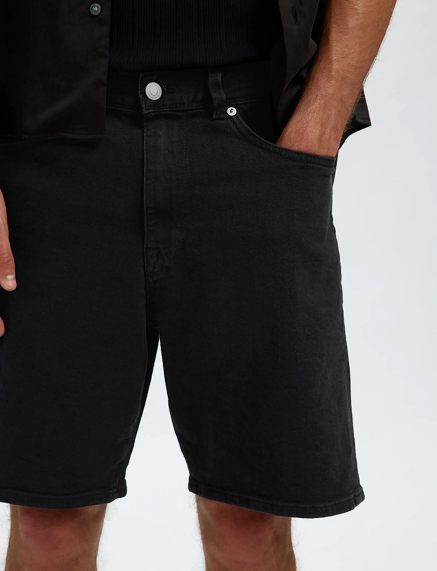 Selected - SLHREG ALEX BLACK DENIM SHORTS - lühikesed teksapüksid - black denim - 5